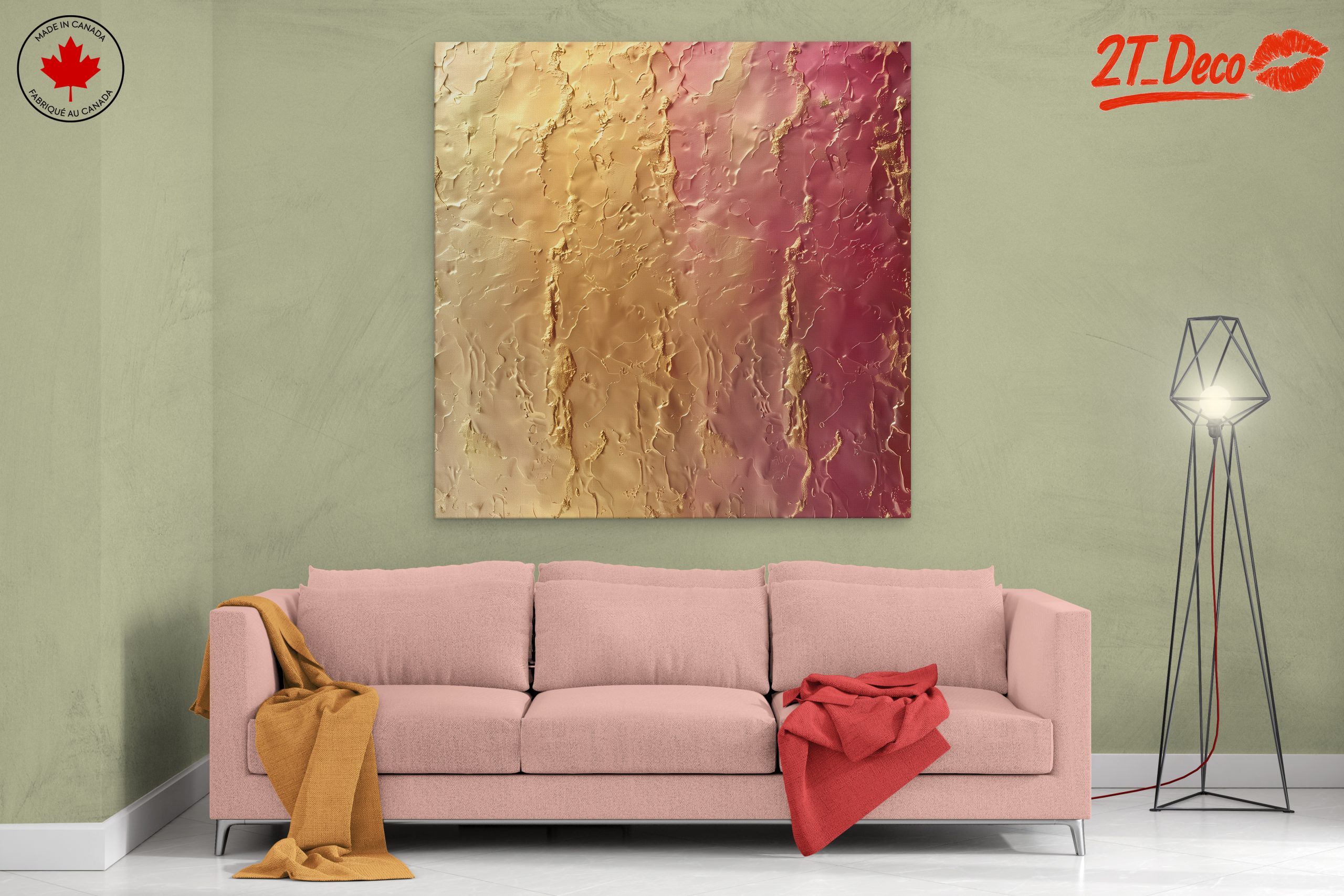 Textured Abstract Warm Cool Art - Image 2