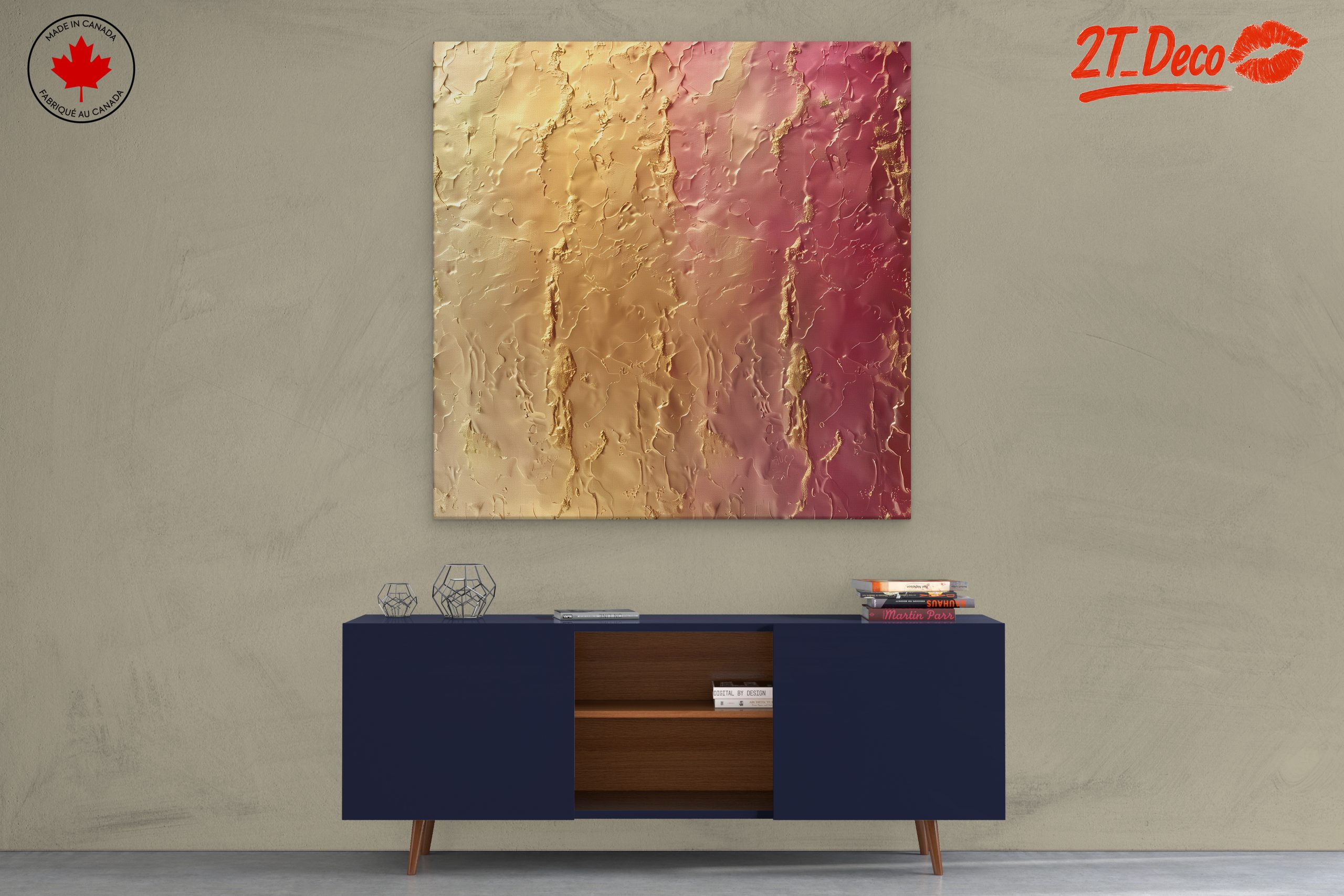Textured Abstract Warm Cool Art - Image 3