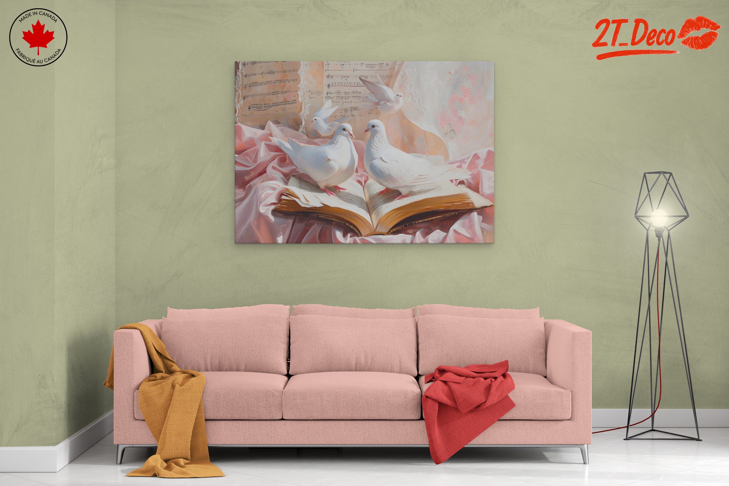 Delicate Doves on Open Book - Image 2