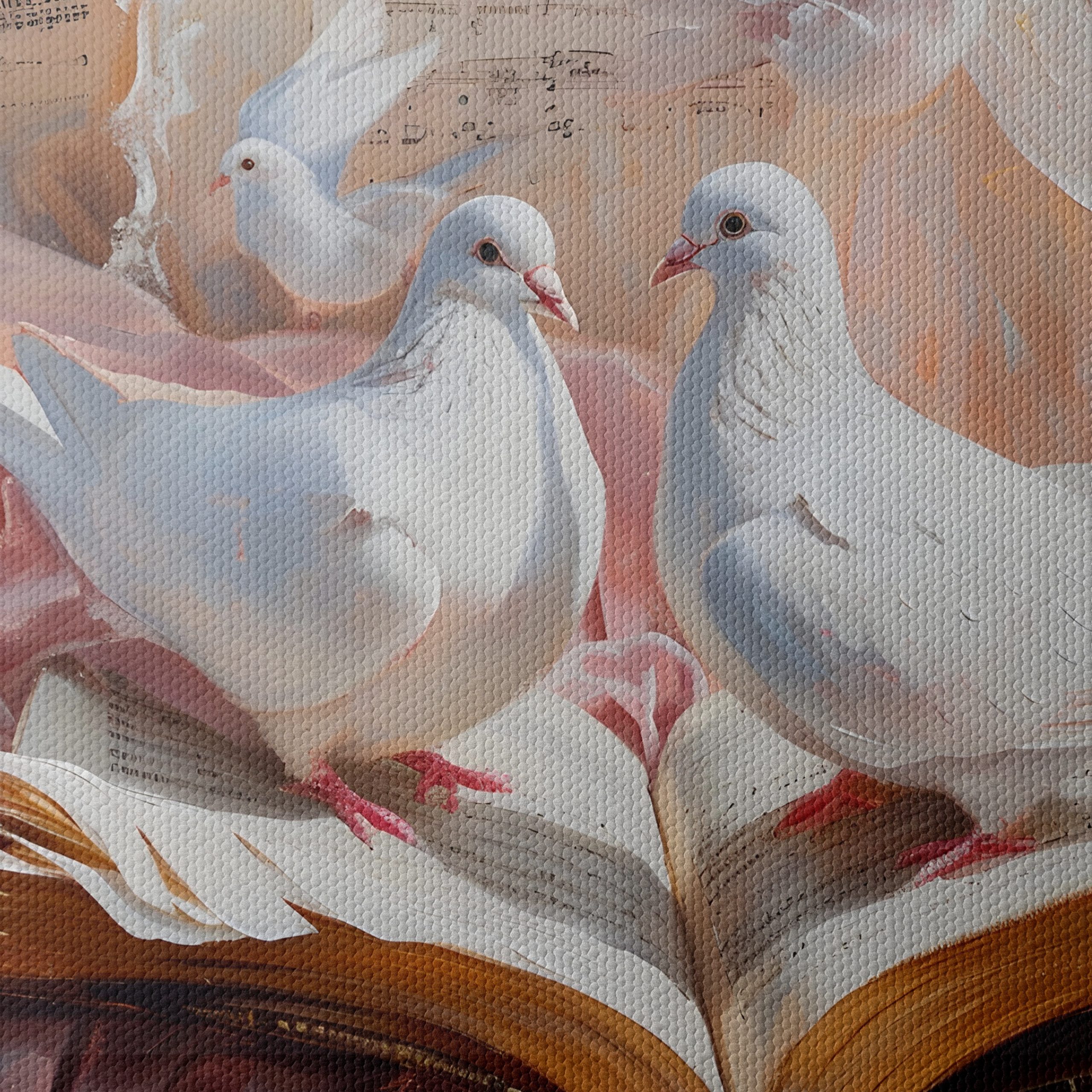 Delicate Doves on Open Book - Image 4