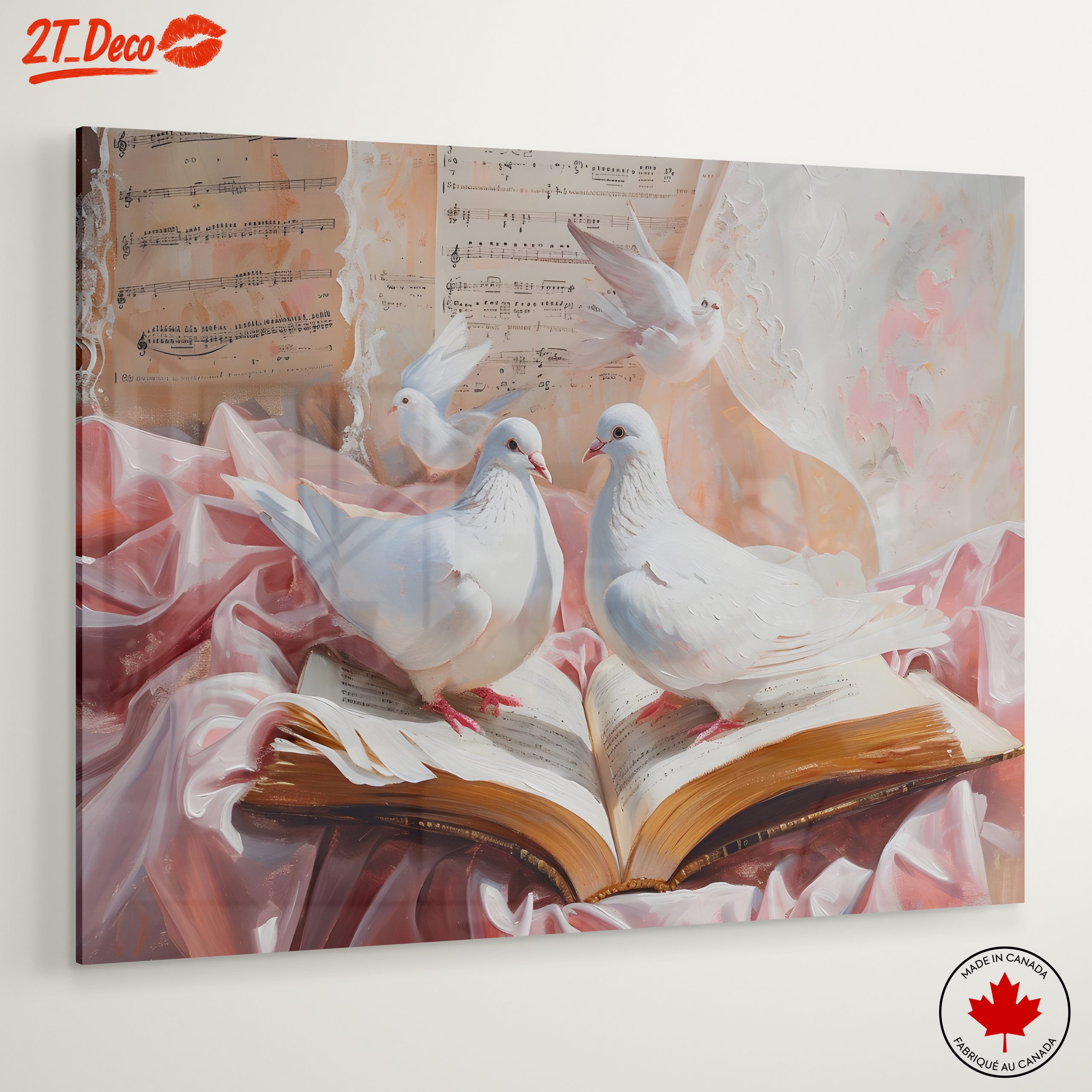 Delicate Doves on Open Book - Image 6