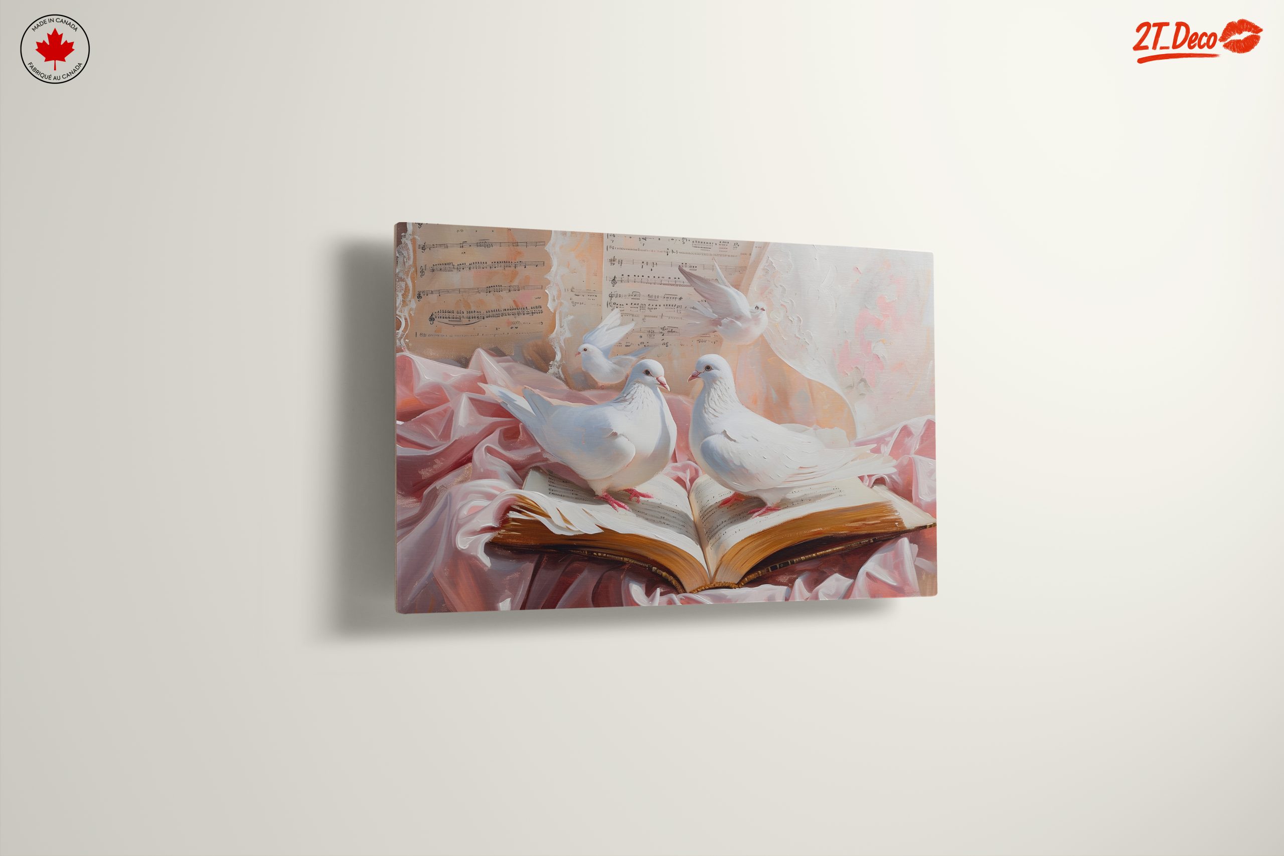 Delicate Doves on Open Book - Image 13