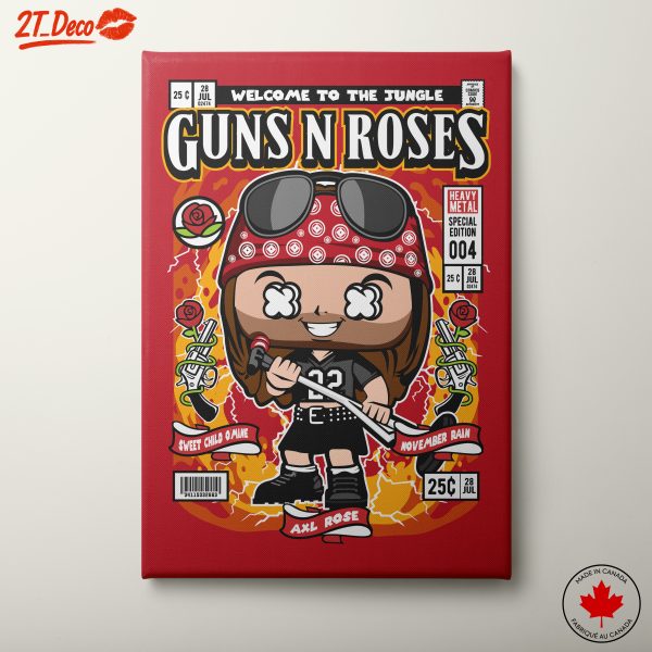 Guns N Roses Cartoon Art Featuring Axl Rose