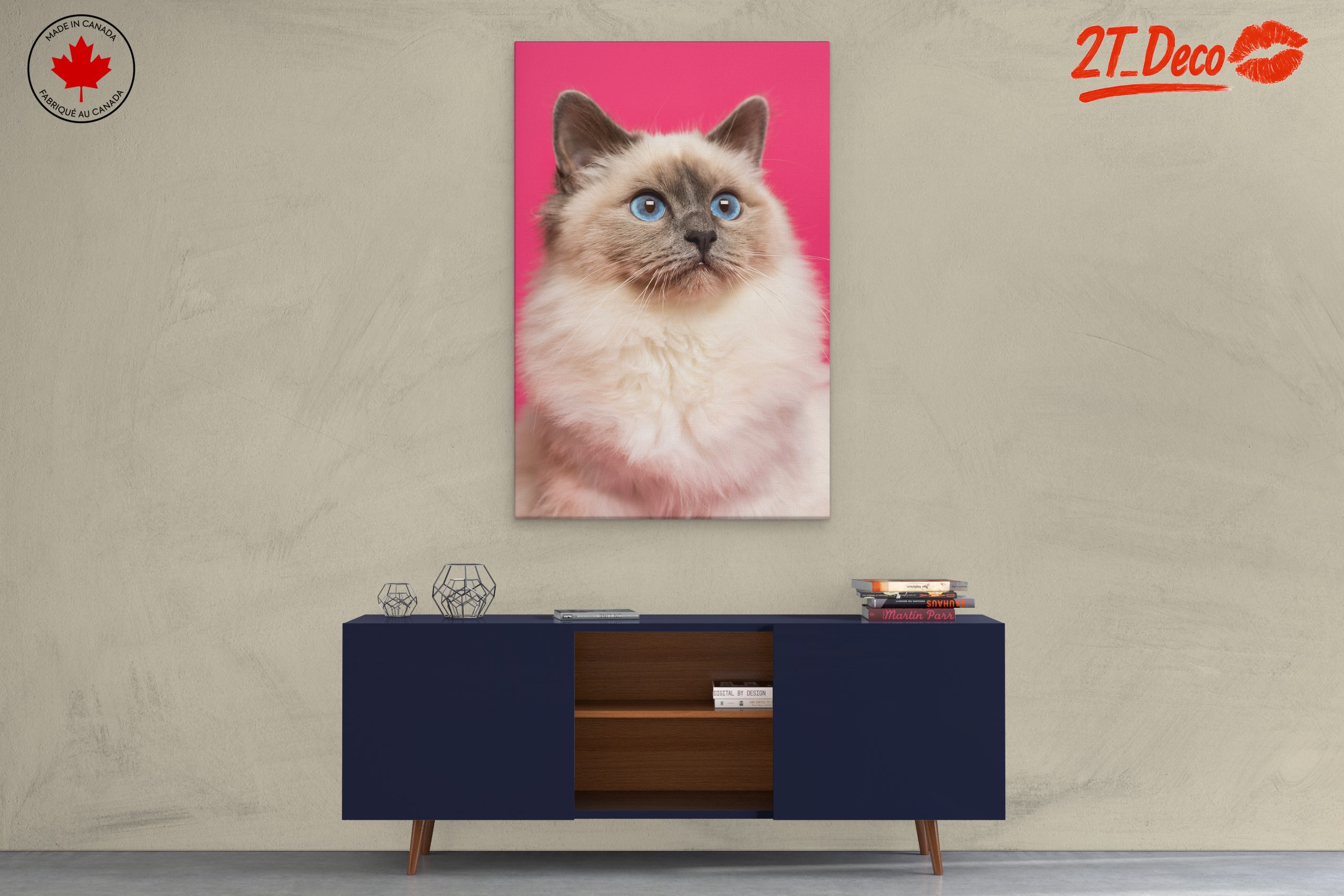 Stunning Cat Portrait with Blue Eyes - Image 3