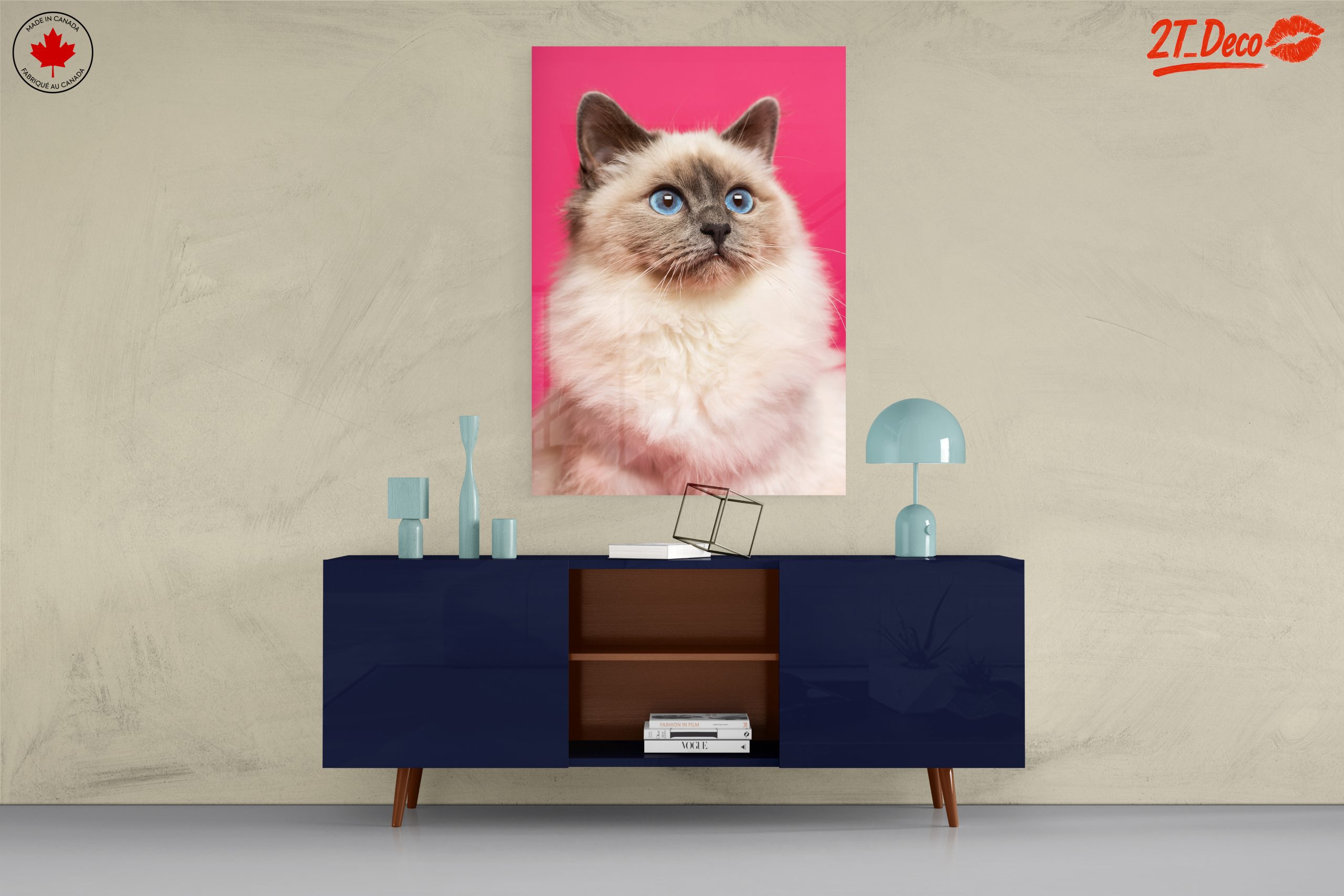 Stunning Cat Portrait with Blue Eyes - Image 8