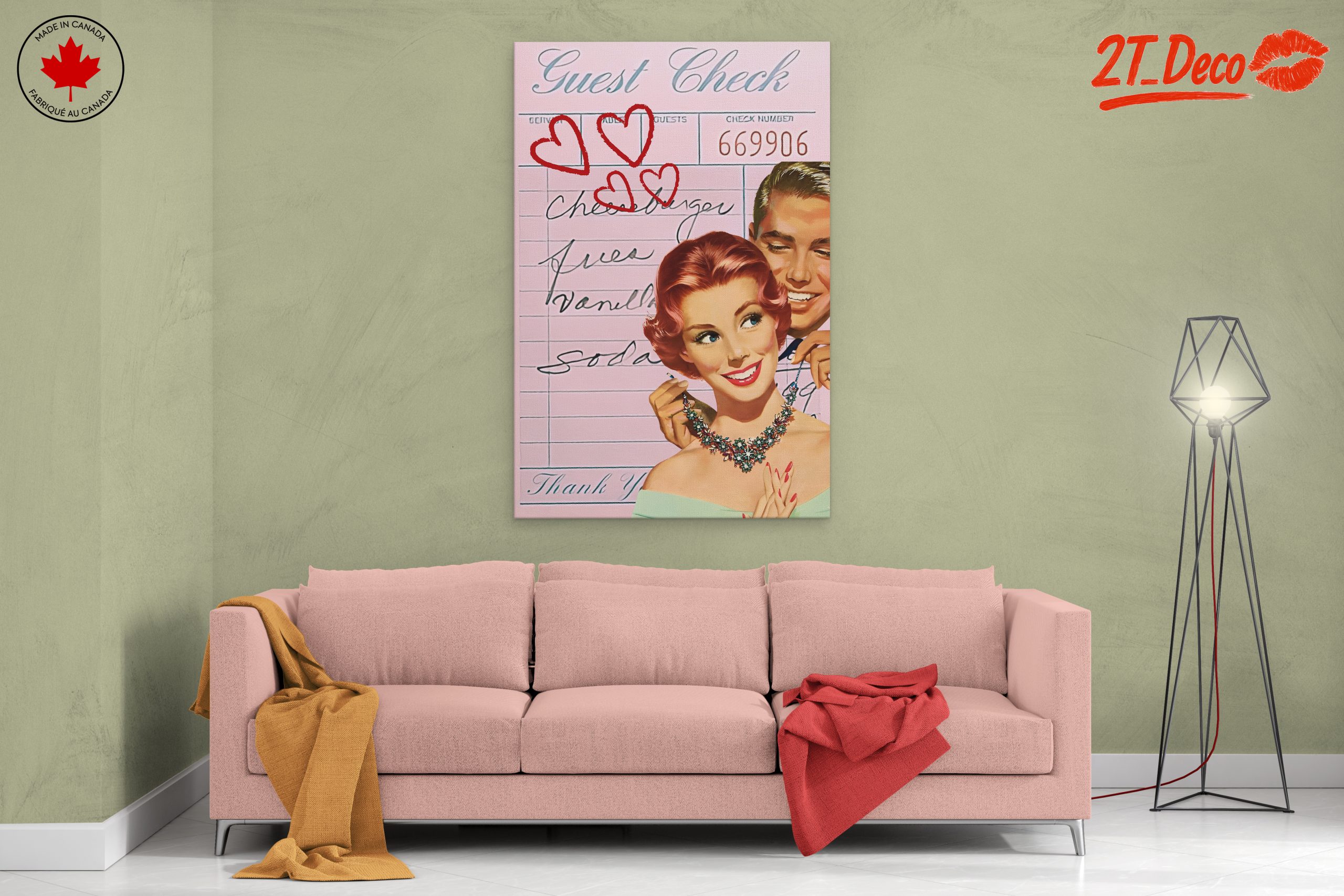 Retro Guest Check with Romantic Vibes - Image 2