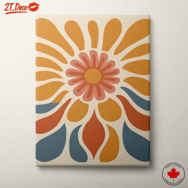 Abstract Floral Design with Warm Colors