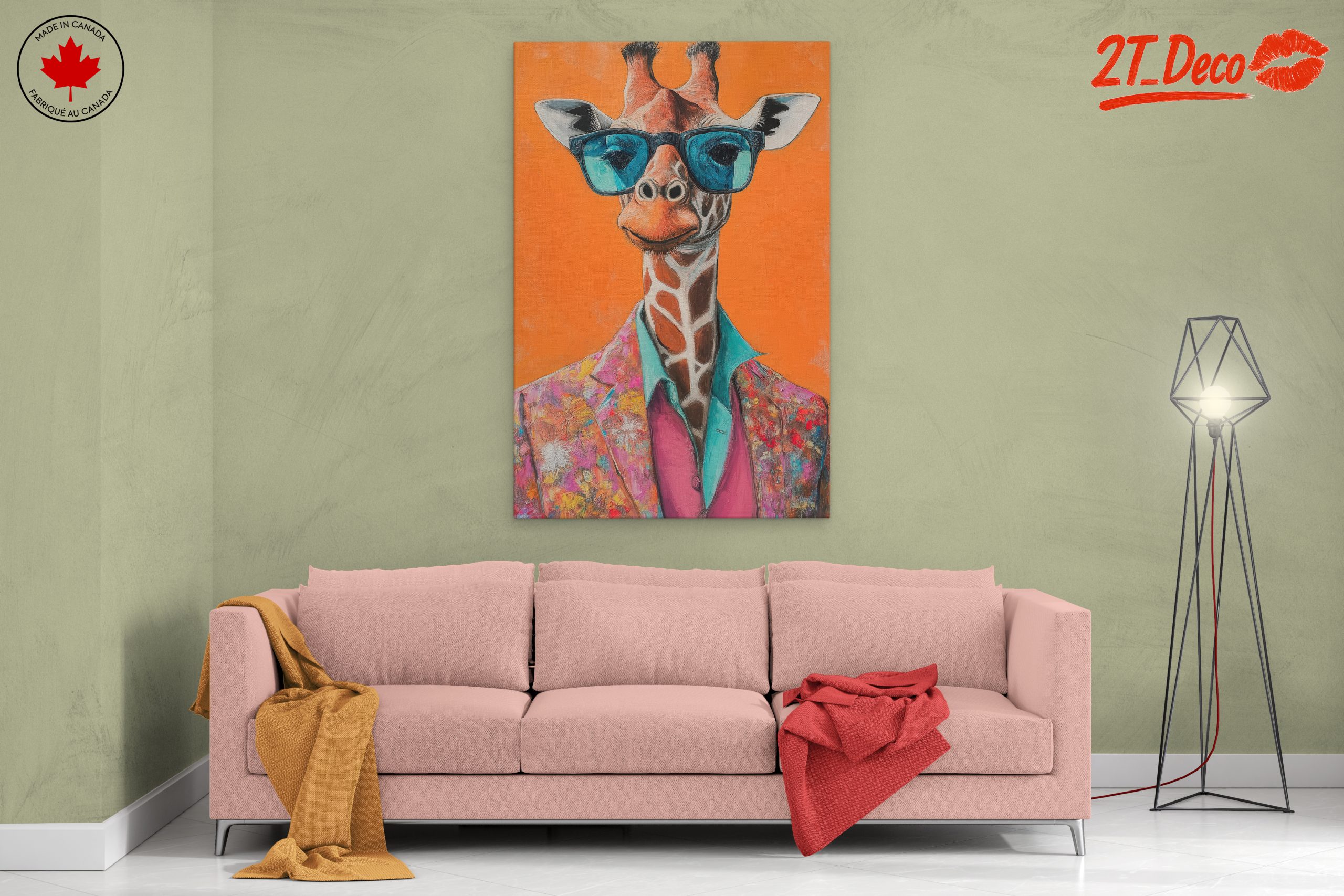 Stylized Giraffe in Colorful Suit - Image 2