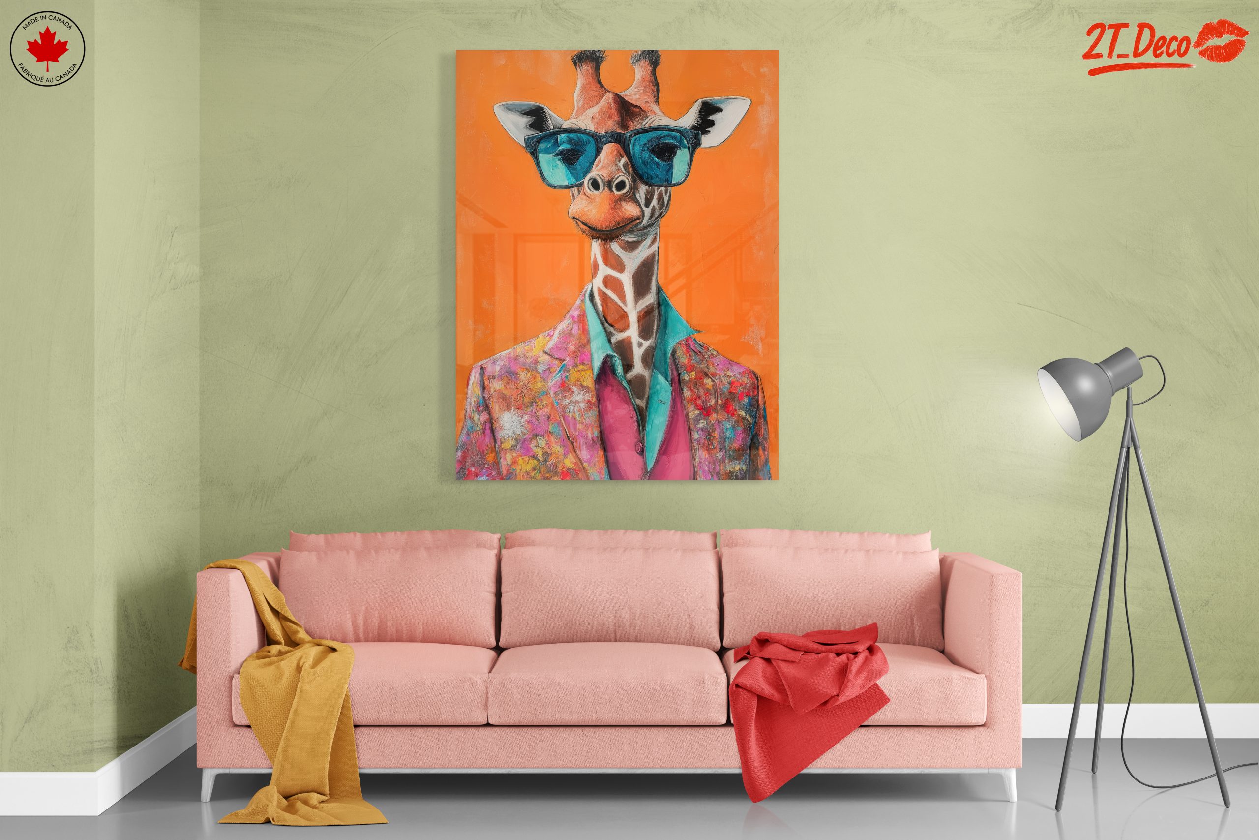 Stylized Giraffe in Colorful Suit - Image 7