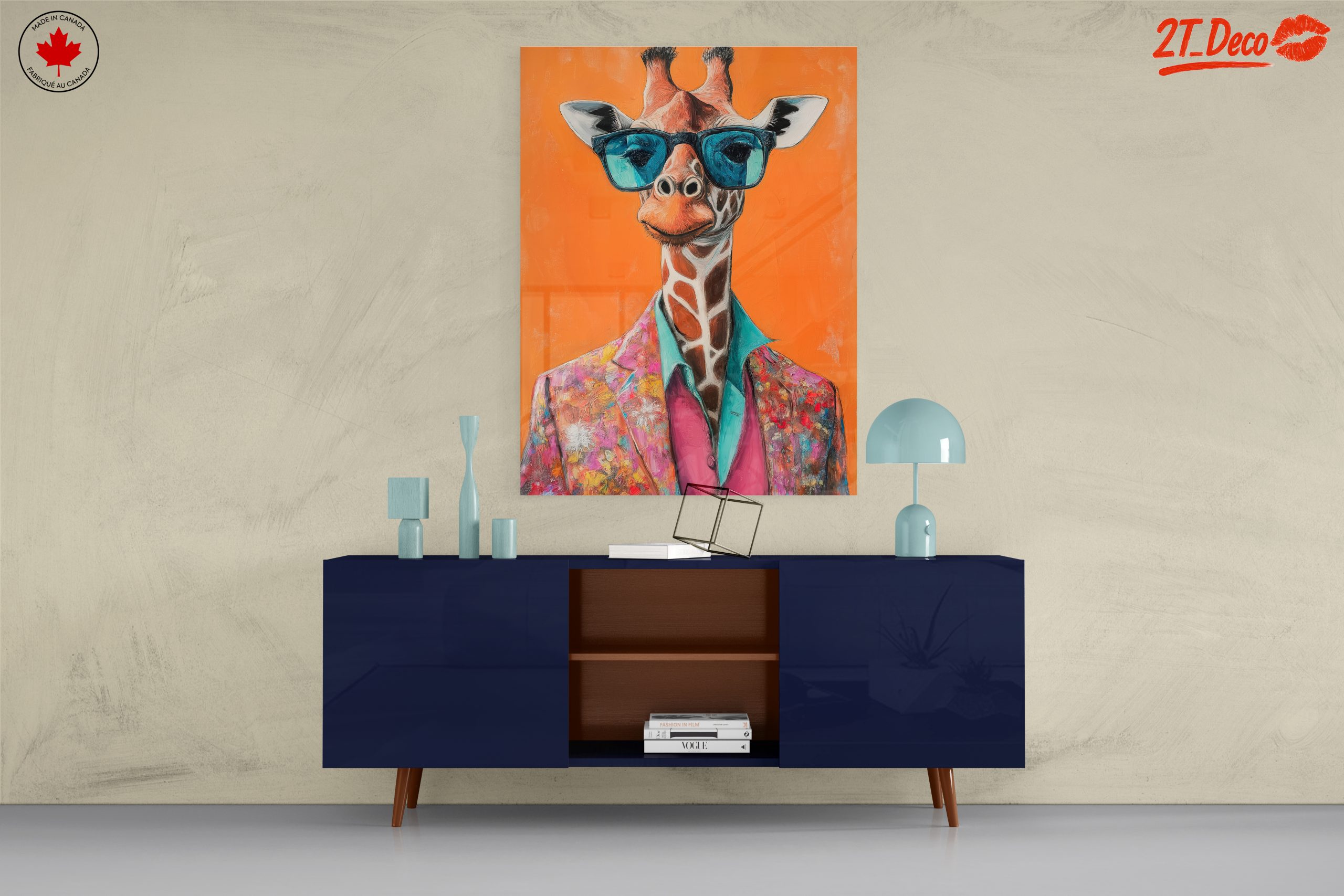 Stylized Giraffe in Colorful Suit - Image 8