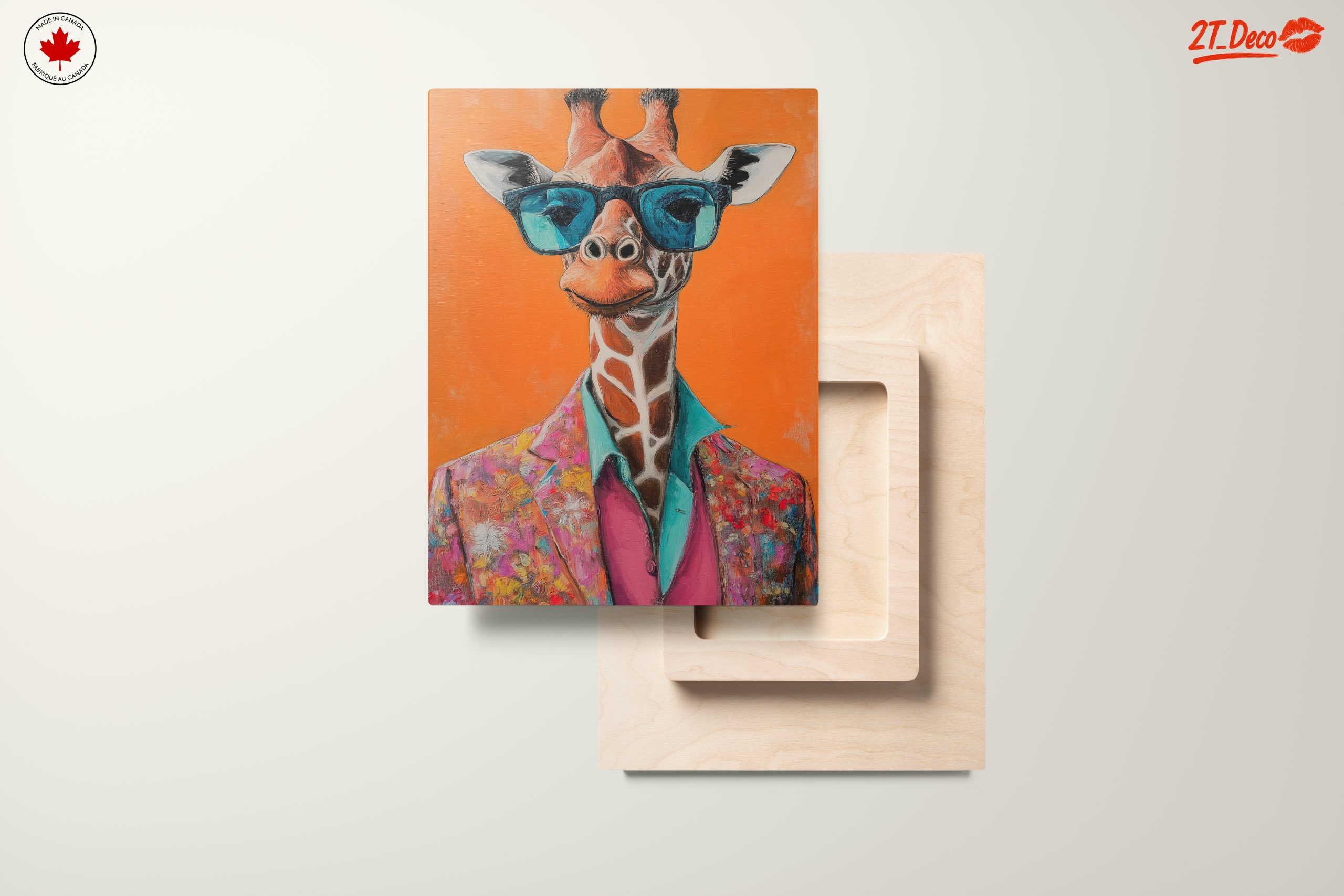 Stylized Giraffe in Colorful Suit - Image 11
