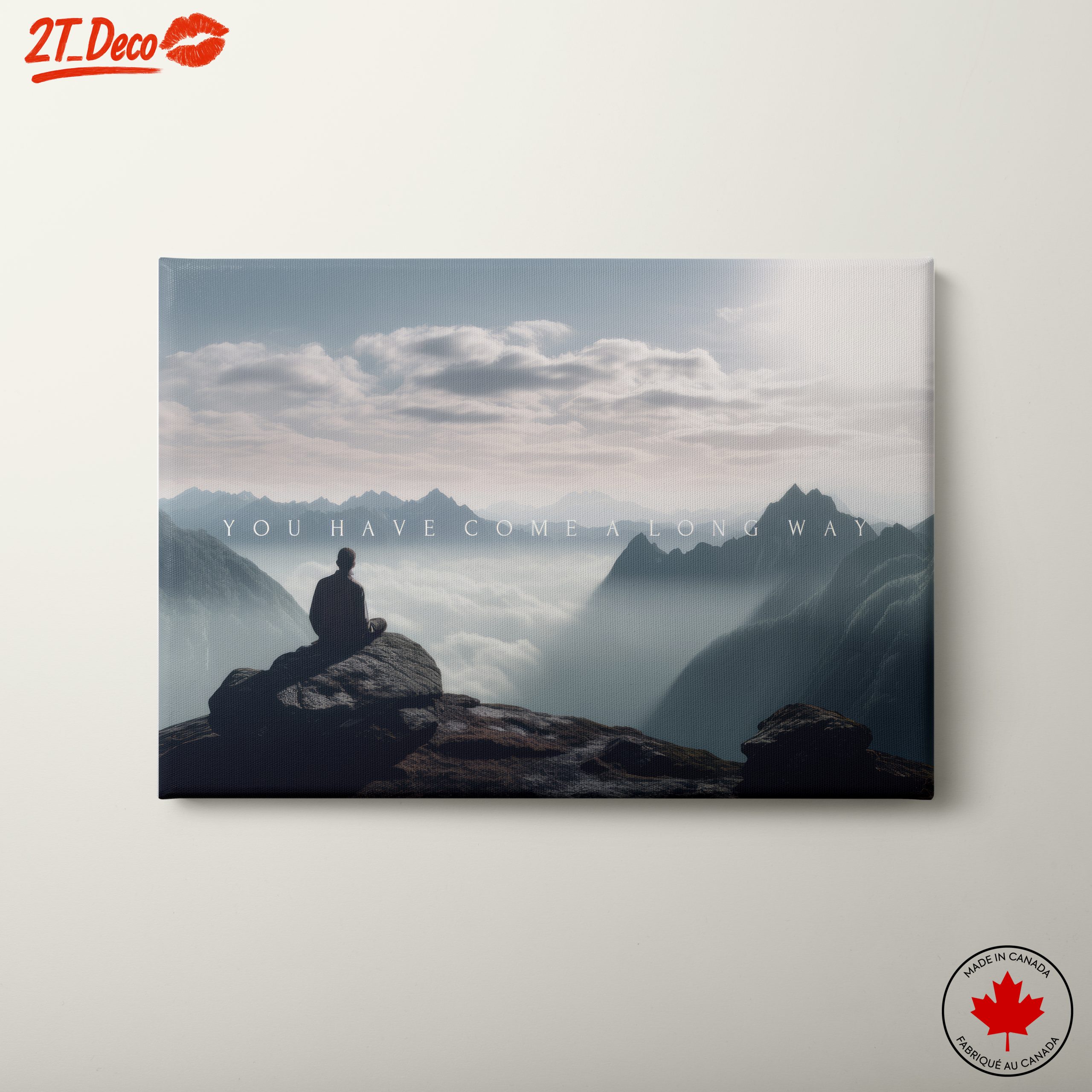 Serene Abstract Mountain Meditation Art