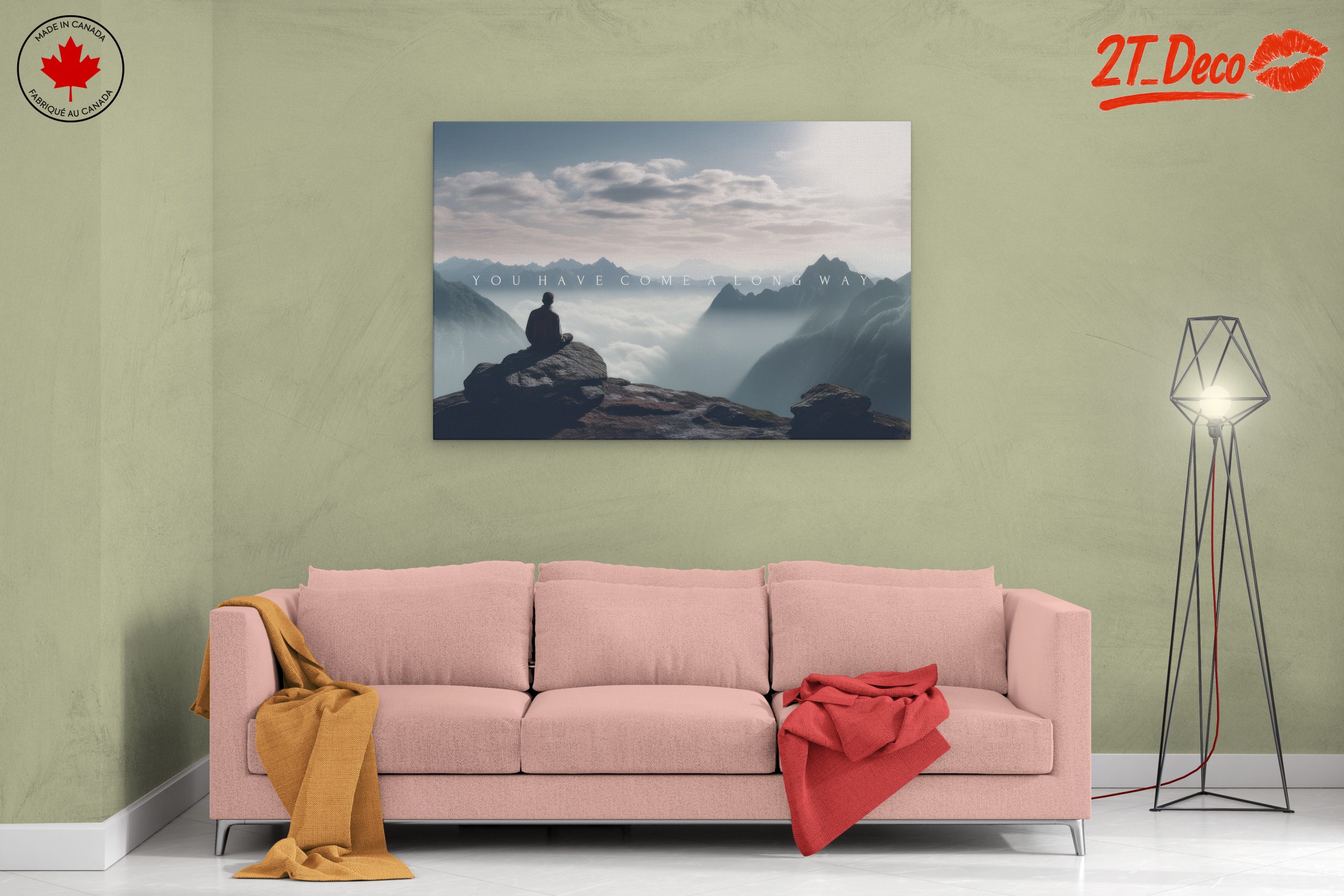Serene Abstract Mountain Meditation Art - Image 2
