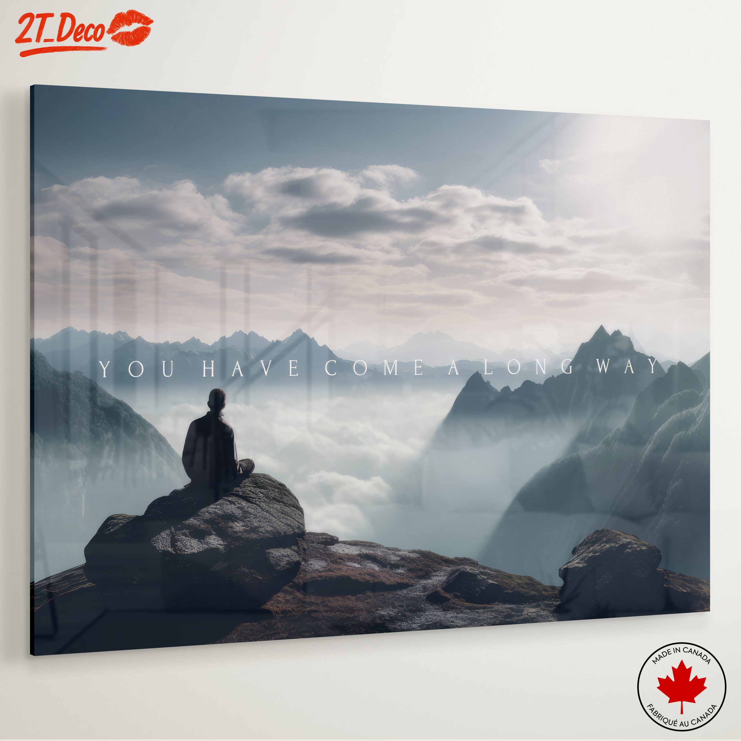 Serene Abstract Mountain Meditation Art - Image 6