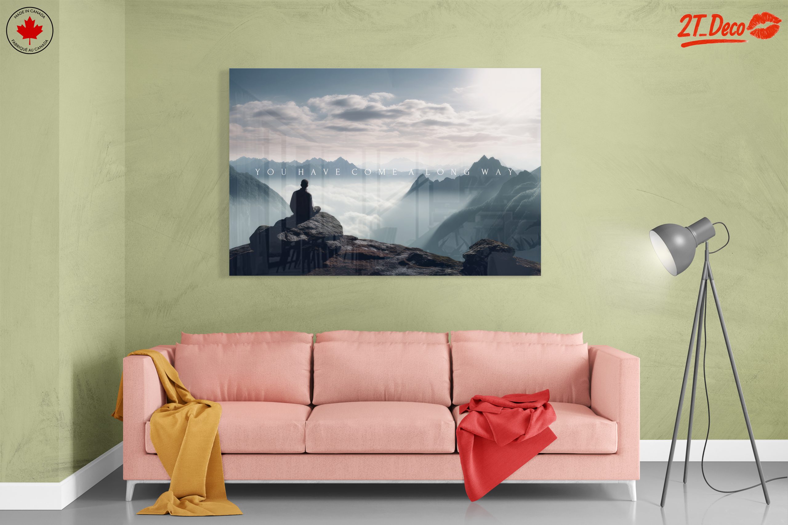 Serene Abstract Mountain Meditation Art - Image 7