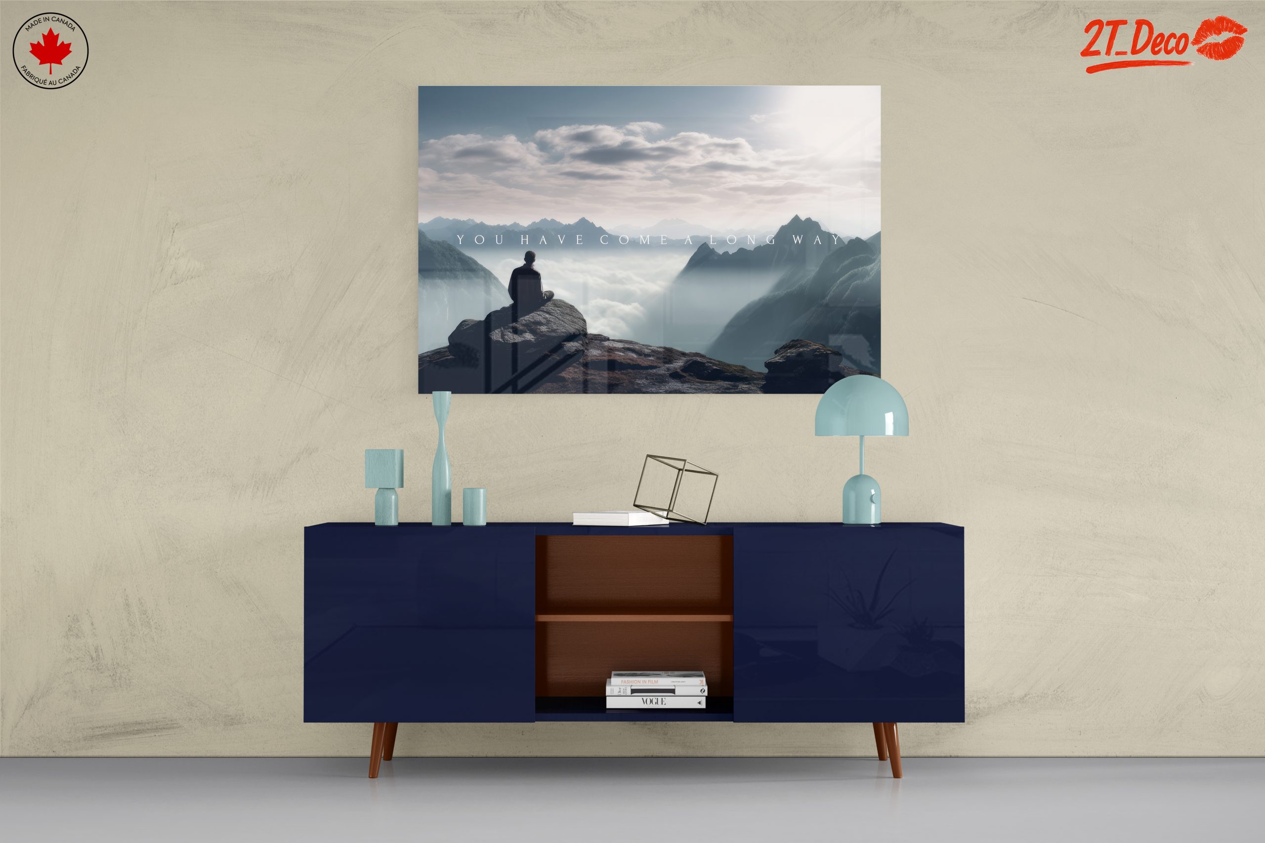 Serene Abstract Mountain Meditation Art - Image 8