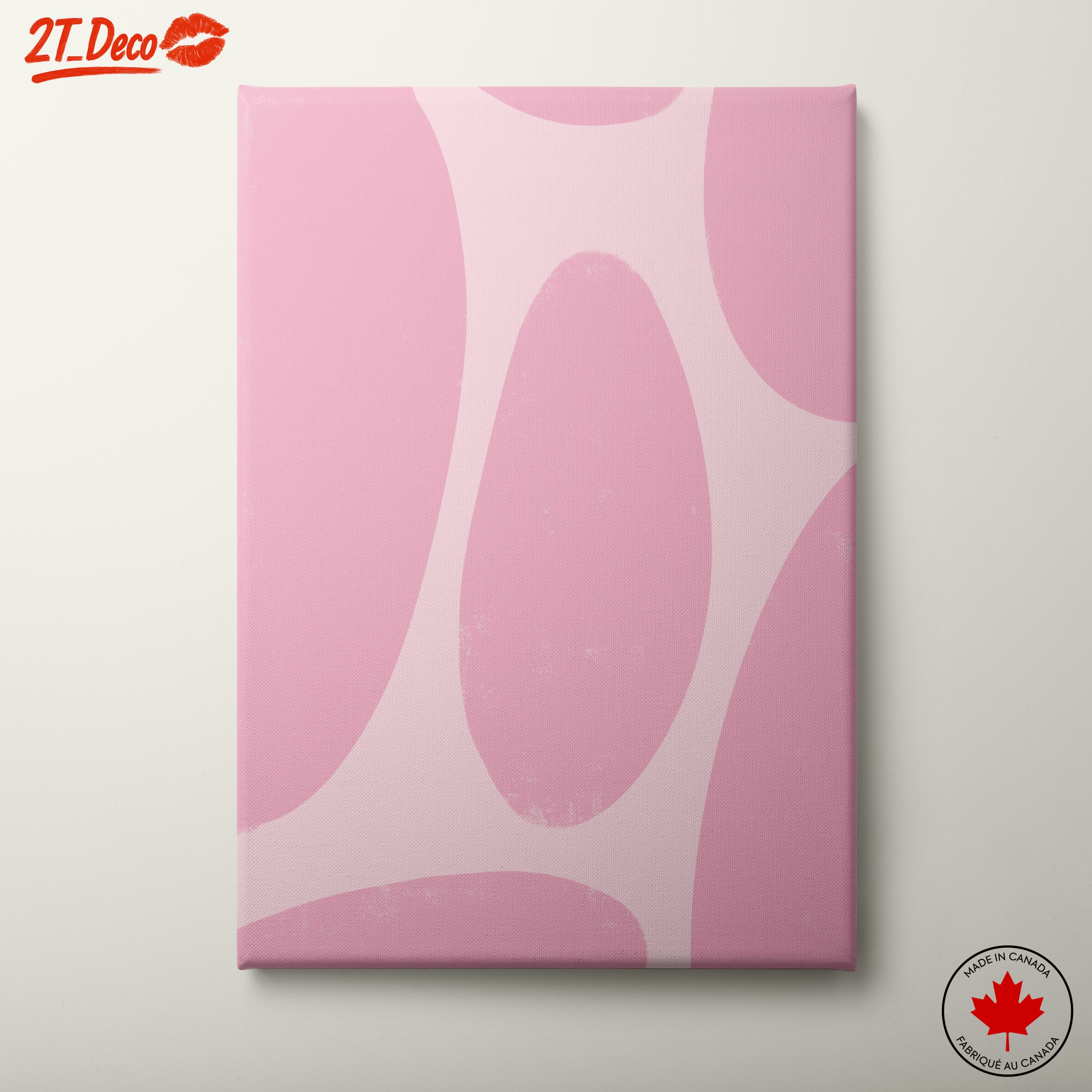 Minimalist Abstract Pink Wall Art