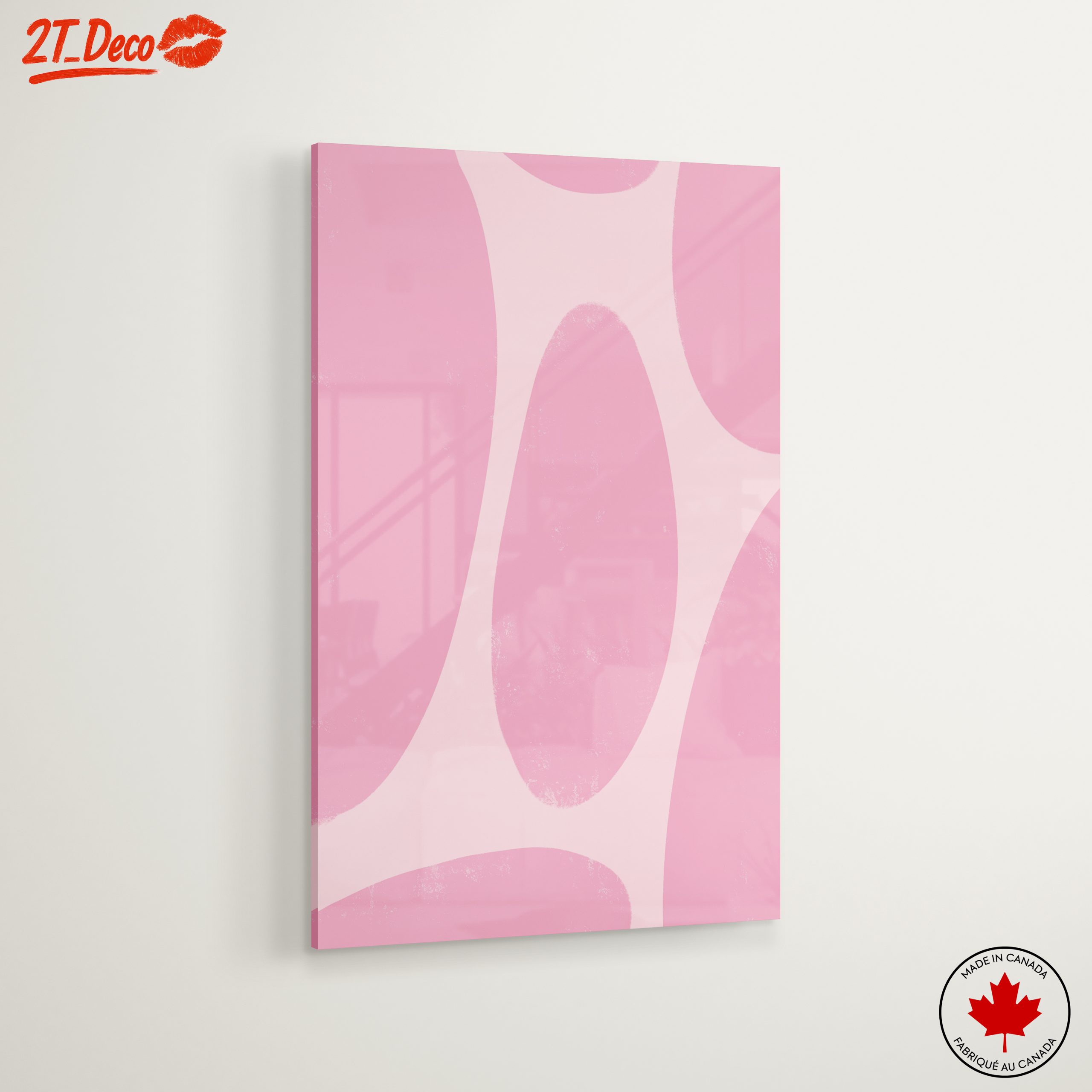Minimalist Abstract Pink Wall Art - Image 6