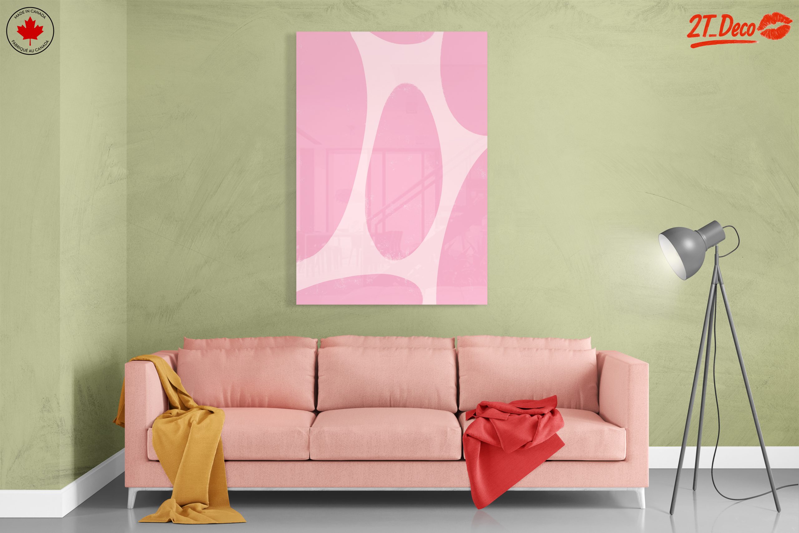 Minimalist Abstract Pink Wall Art - Image 7