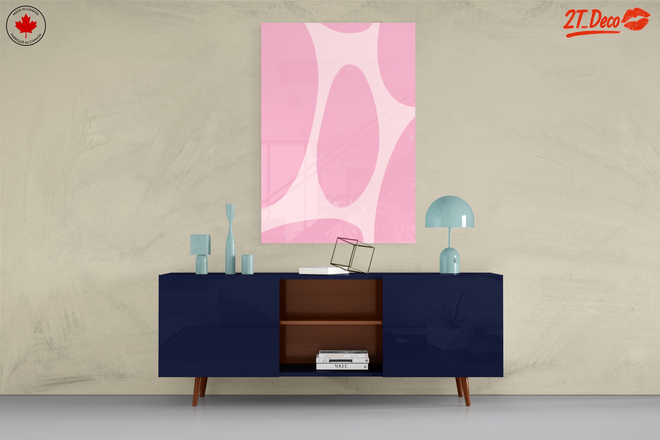 Minimalist Abstract Pink Wall Art - Image 8