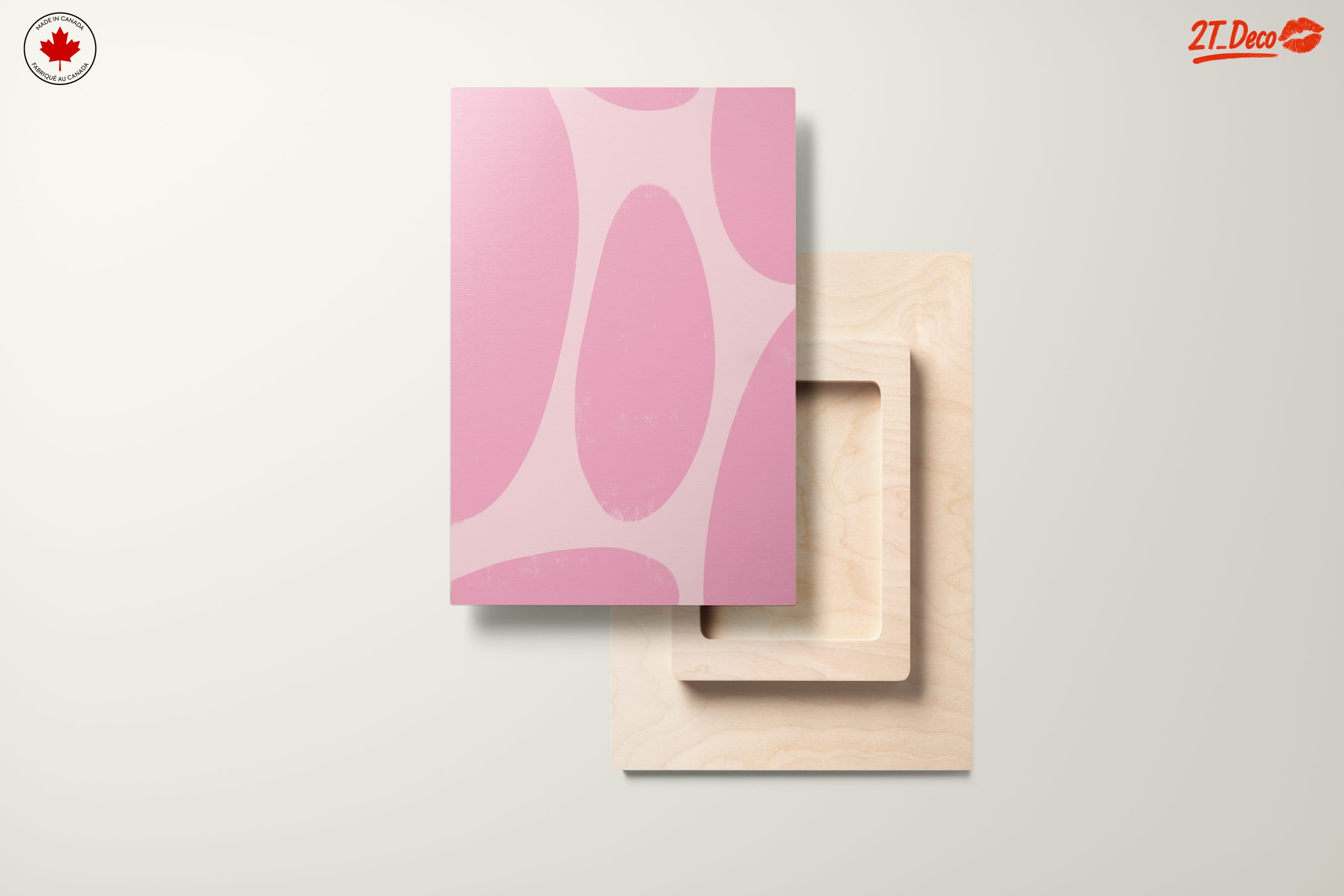 Minimalist Abstract Pink Wall Art - Image 11