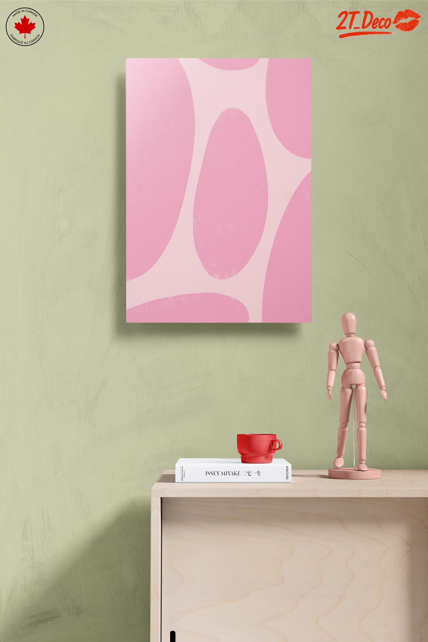 Minimalist Abstract Pink Wall Art - Image 14
