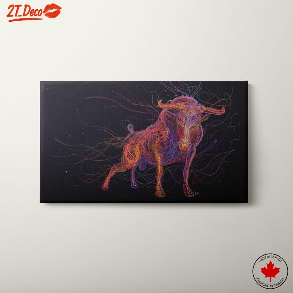 Colorful Abstract Bull Art
