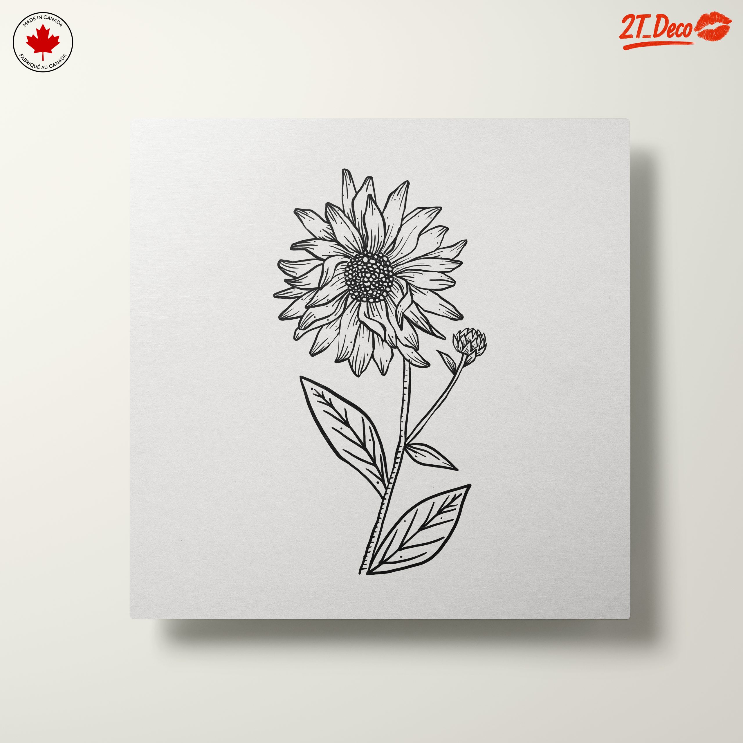 Hand-Drawn Sunflower Botanical Art - Image 10