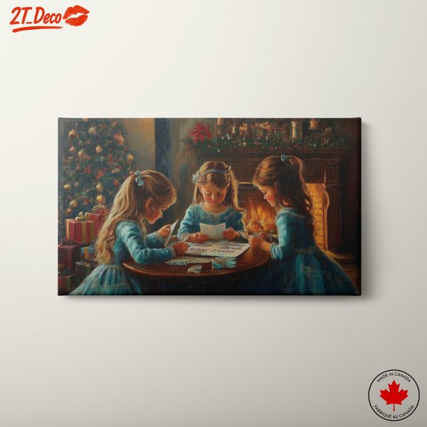 Three Girls Writing Holiday Letters
