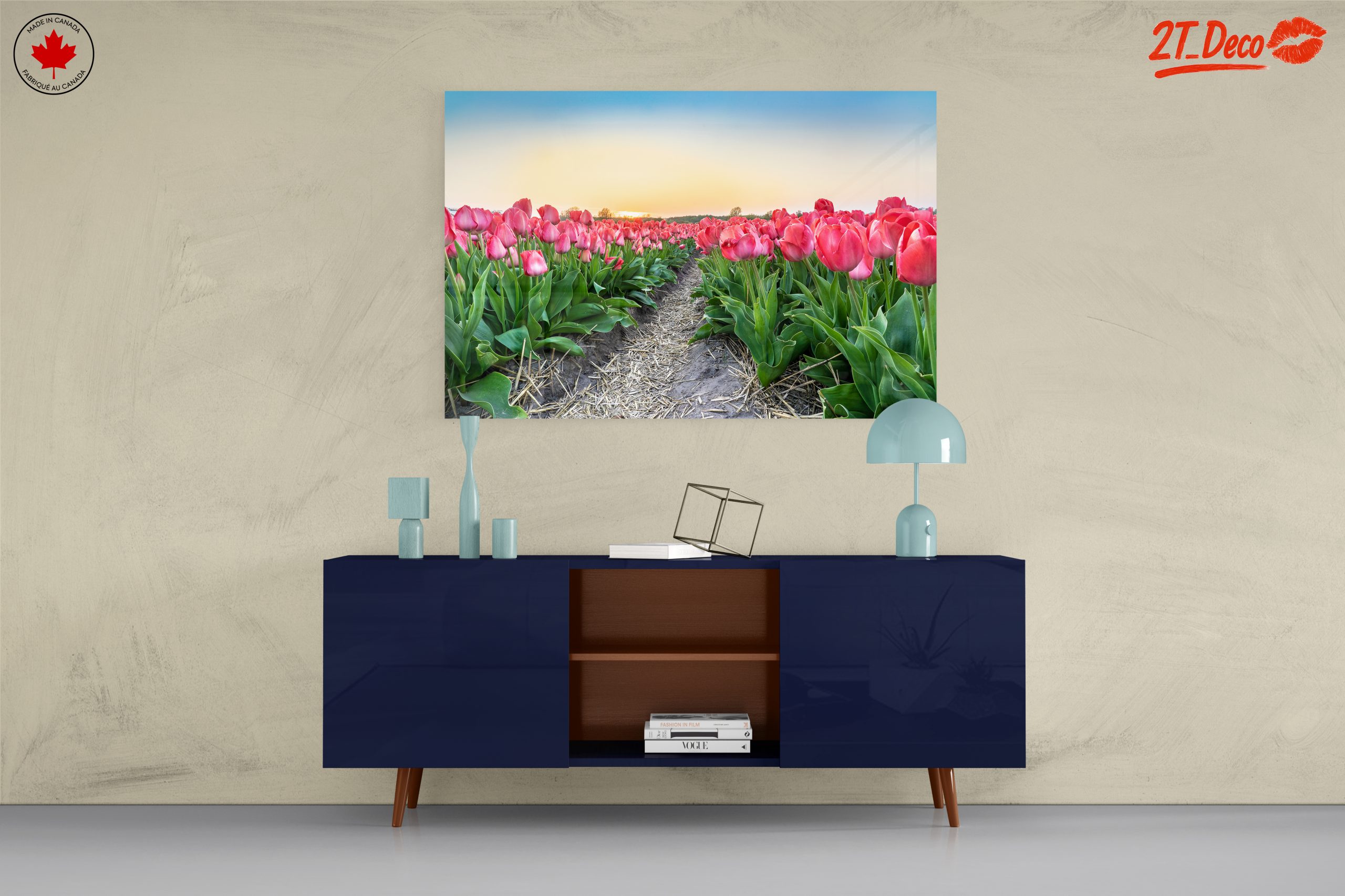 Vibrant Tulip Field at Sunset - Image 8