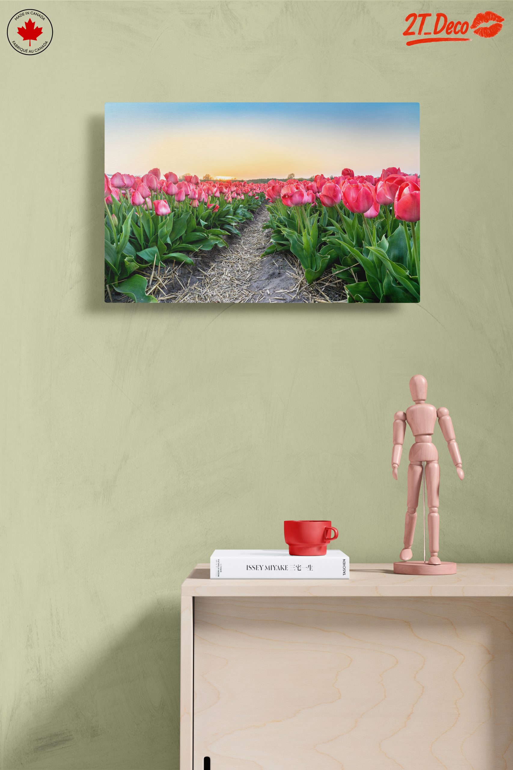 Vibrant Tulip Field at Sunset - Image 14