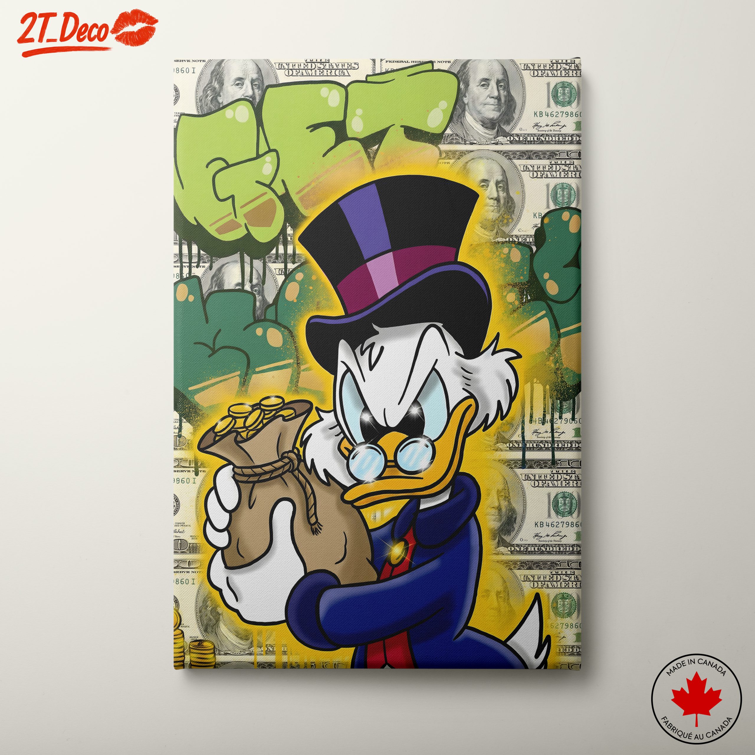 Cartoon Character Holding Money Bags