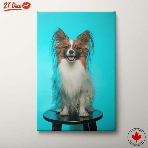 Playful Dog Portrait on Bright Background