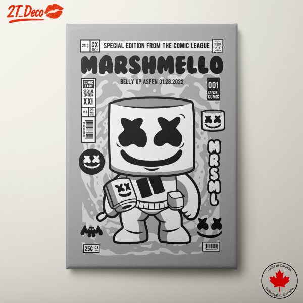 Marshmello Comic Style Character Art