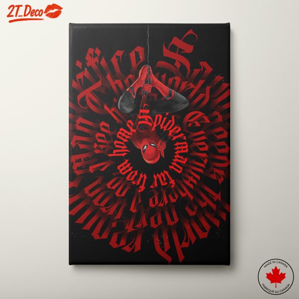 Dynamic Spider-Man Art with Bold Typography