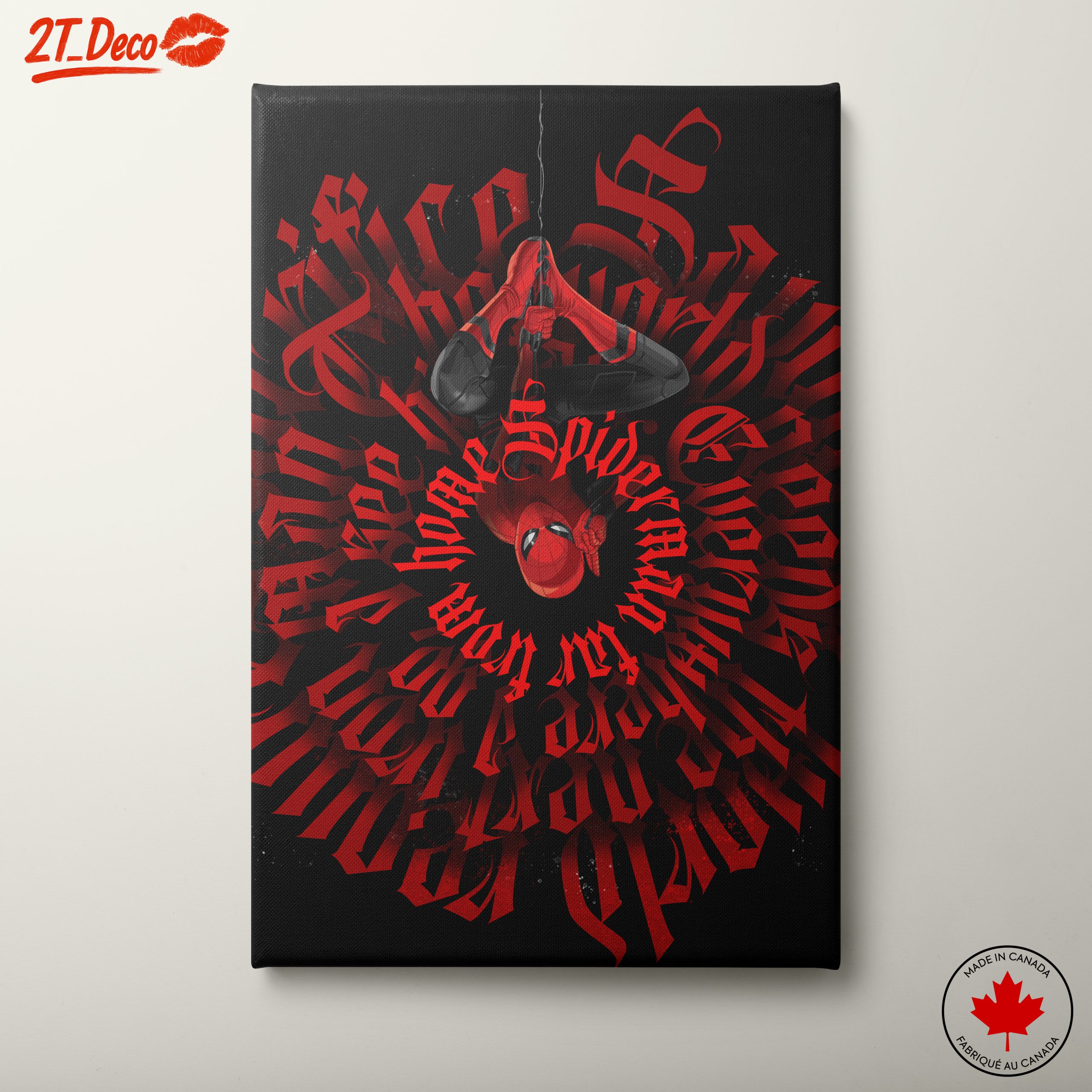 Dynamic Spider-Man Art with Bold Typography