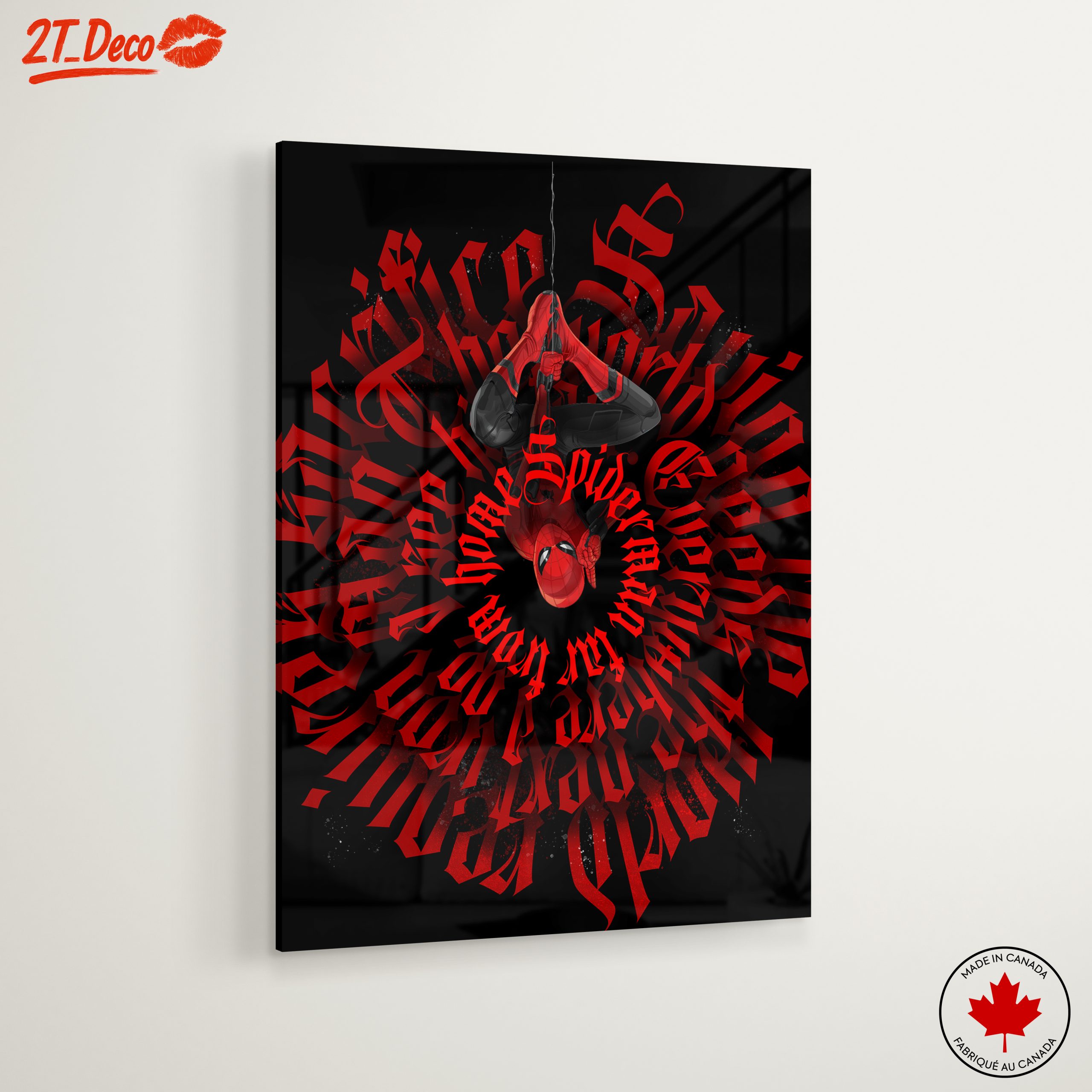 Dynamic Spider-Man Art with Bold Typography - Image 6
