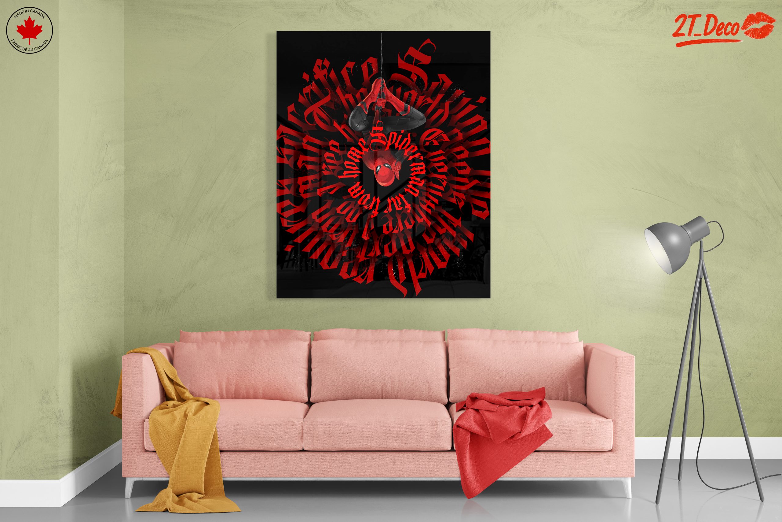 Dynamic Spider-Man Art with Bold Typography - Image 7