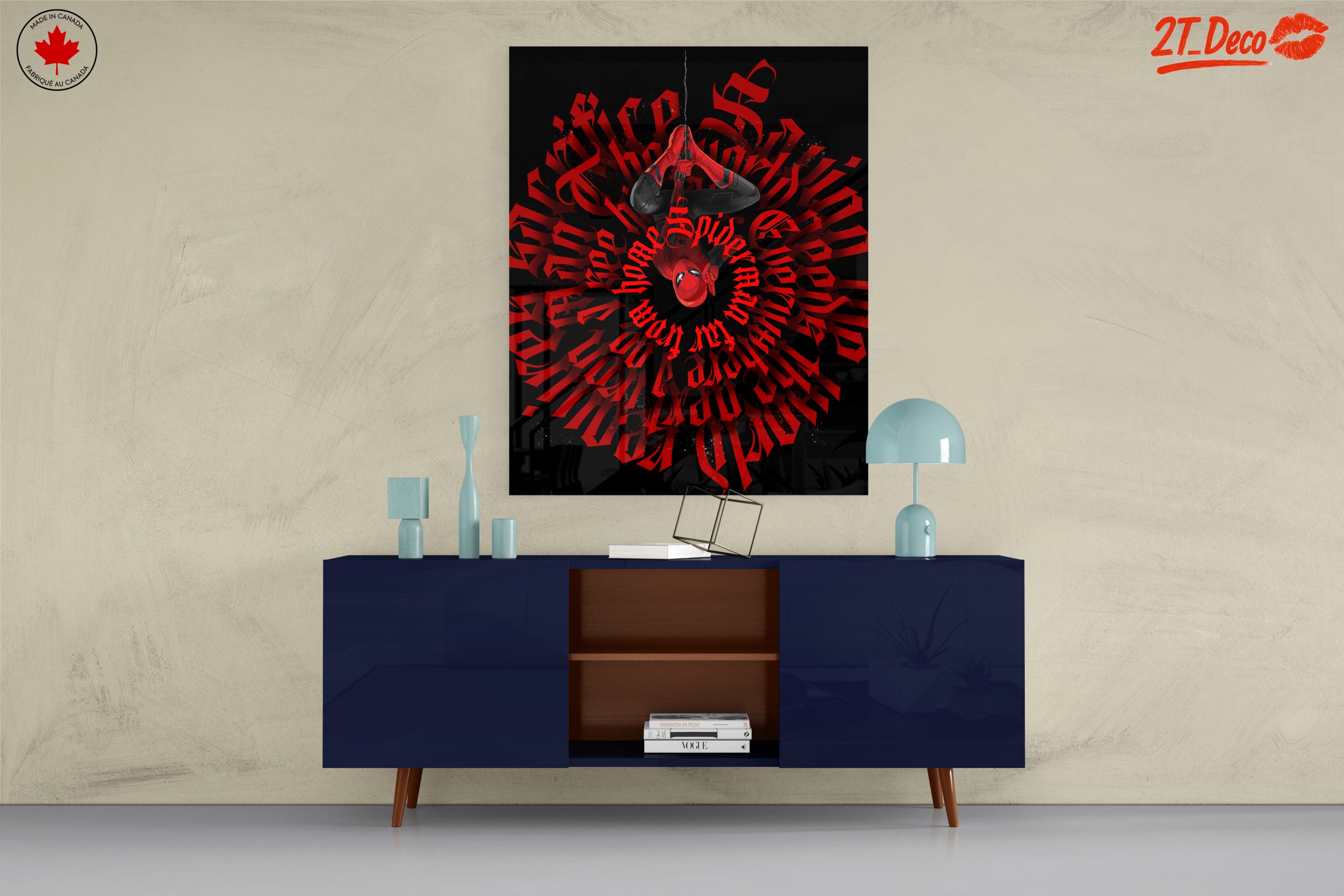 Dynamic Spider-Man Art with Bold Typography - Image 8