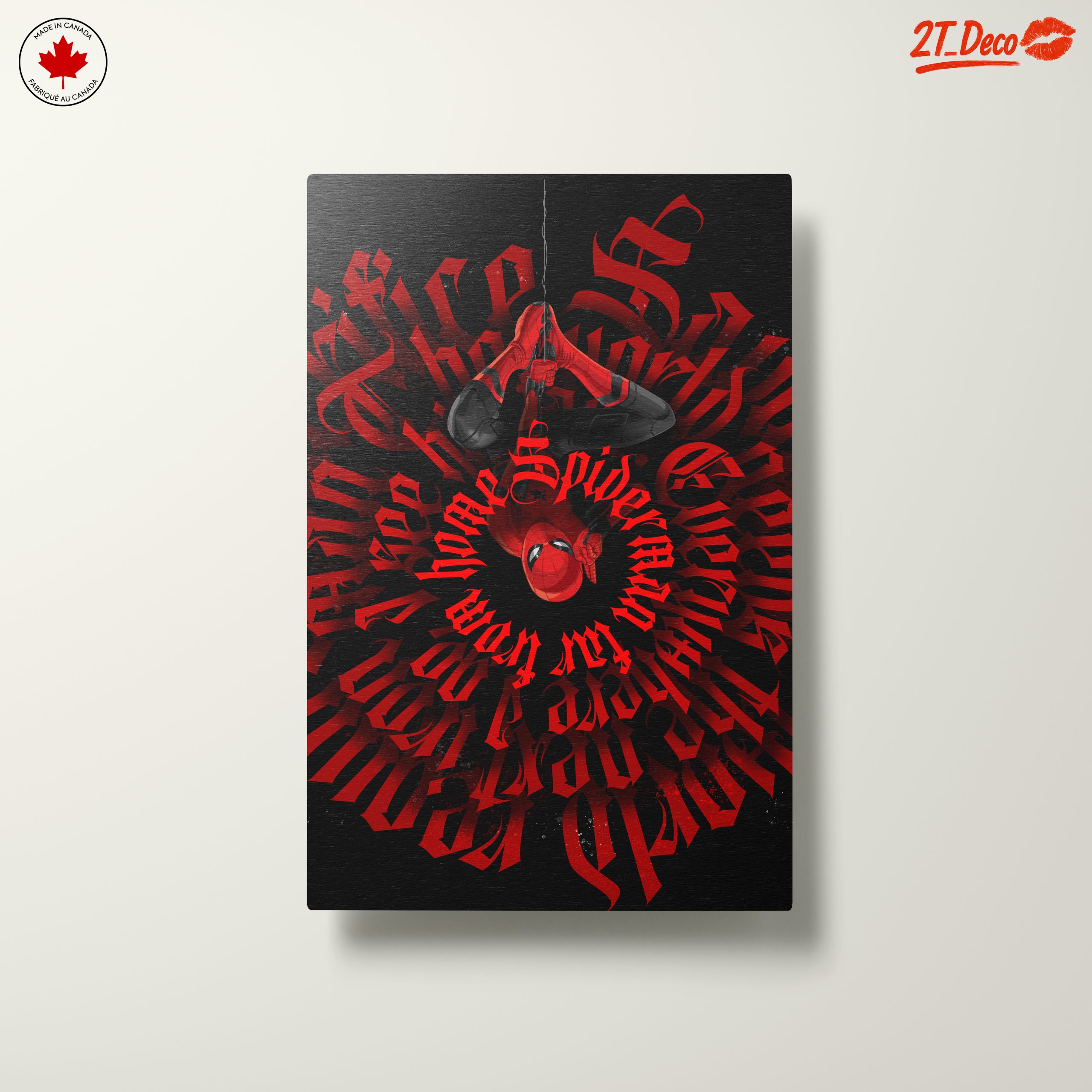 Dynamic Spider-Man Art with Bold Typography - Image 10