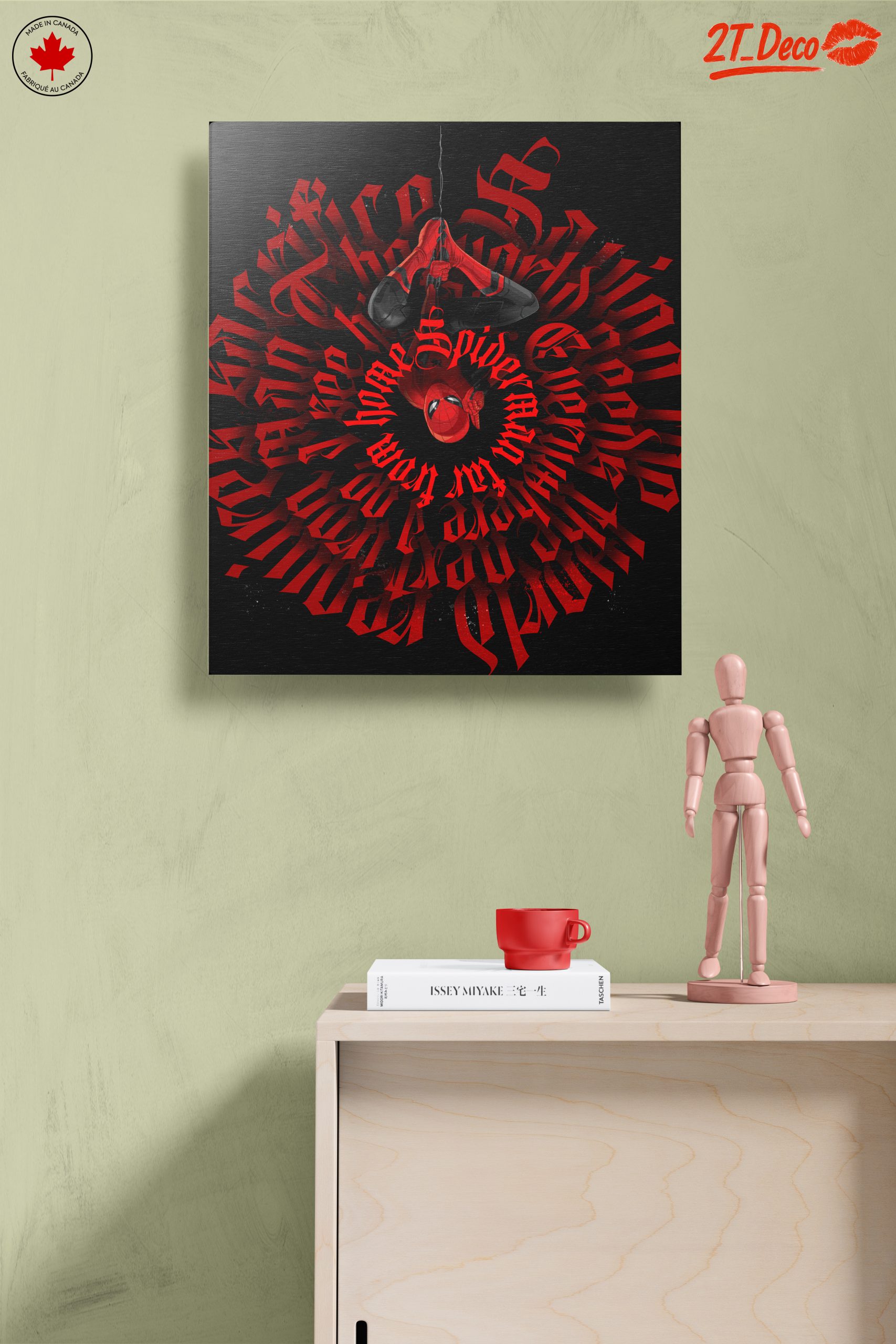 Dynamic Spider-Man Art with Bold Typography - Image 14