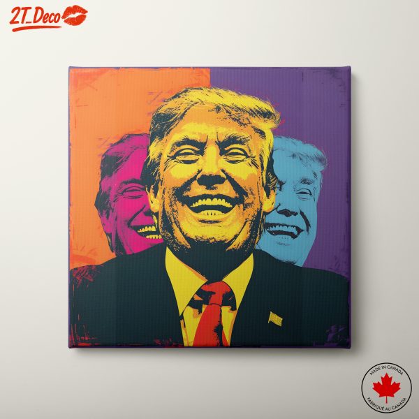 Vibrant Political Portrait of Donald Trump