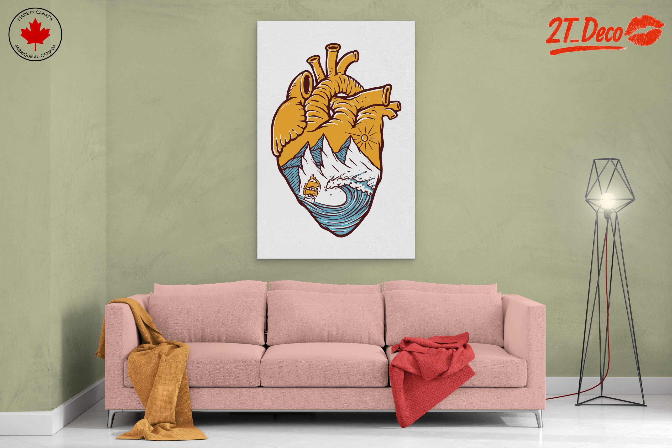 Heart Shaped Landscape Illustration - Image 2