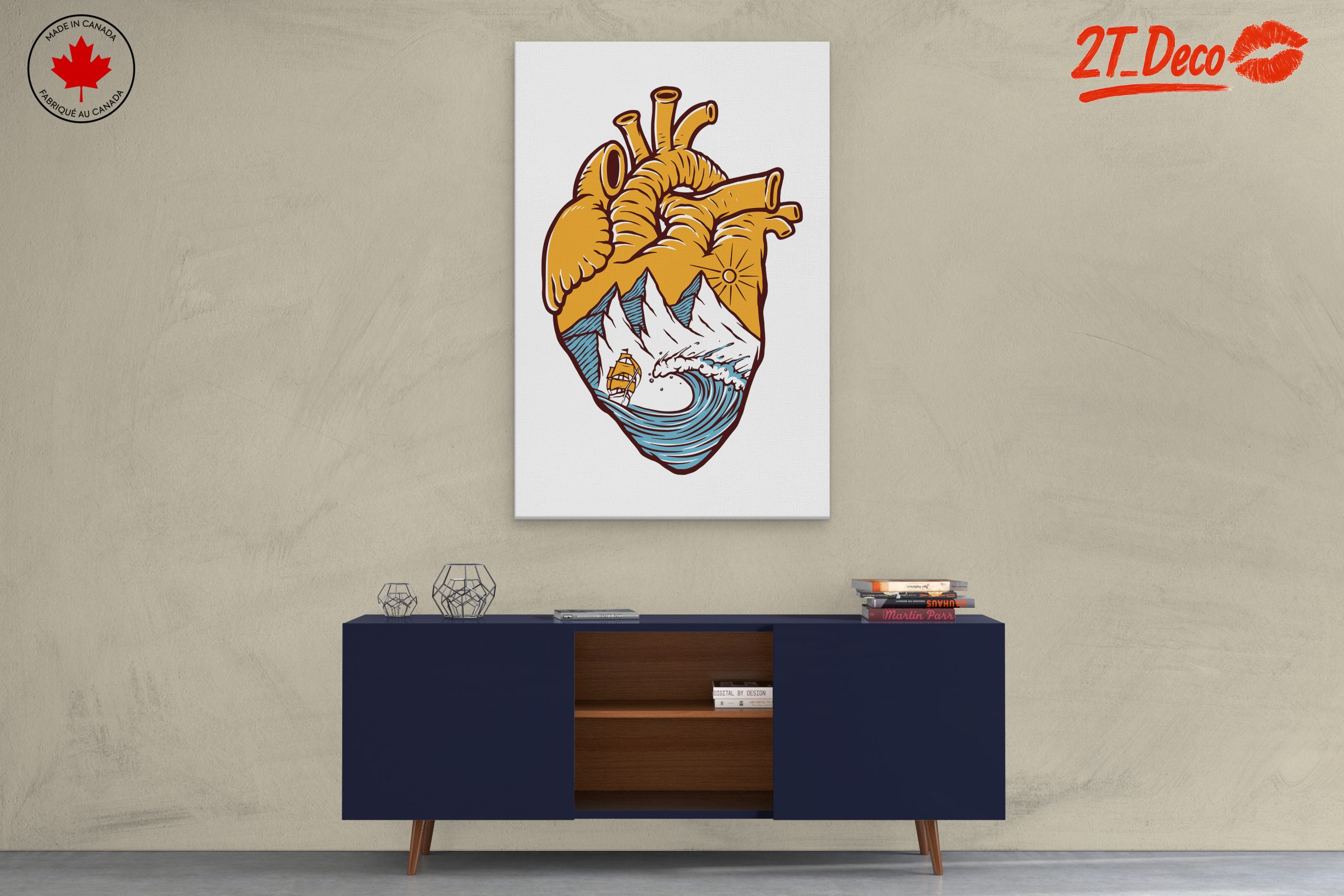 Heart Shaped Landscape Illustration - Image 3