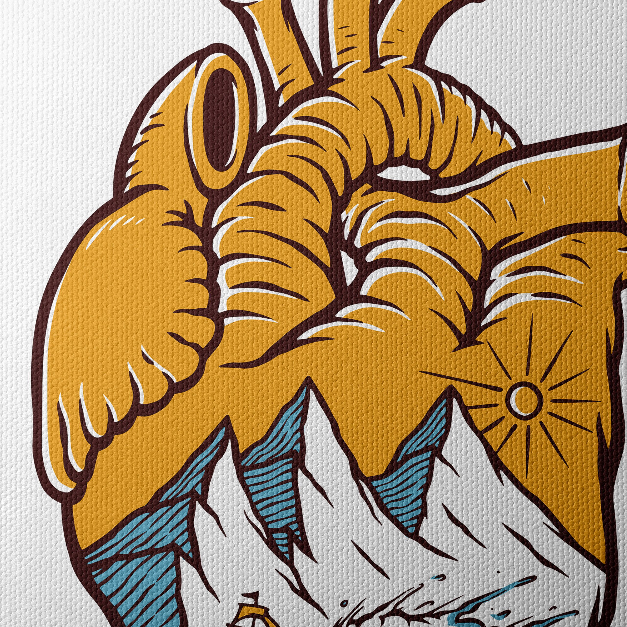 Heart Shaped Landscape Illustration - Image 4