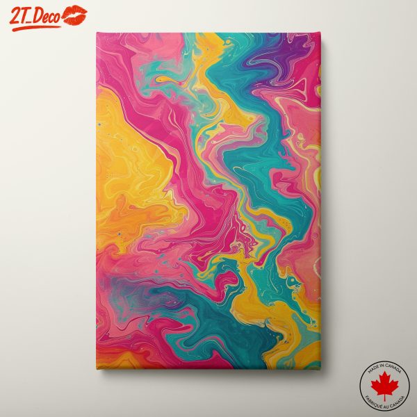 Colorful Abstract Waves Art for Vibrant Spaces