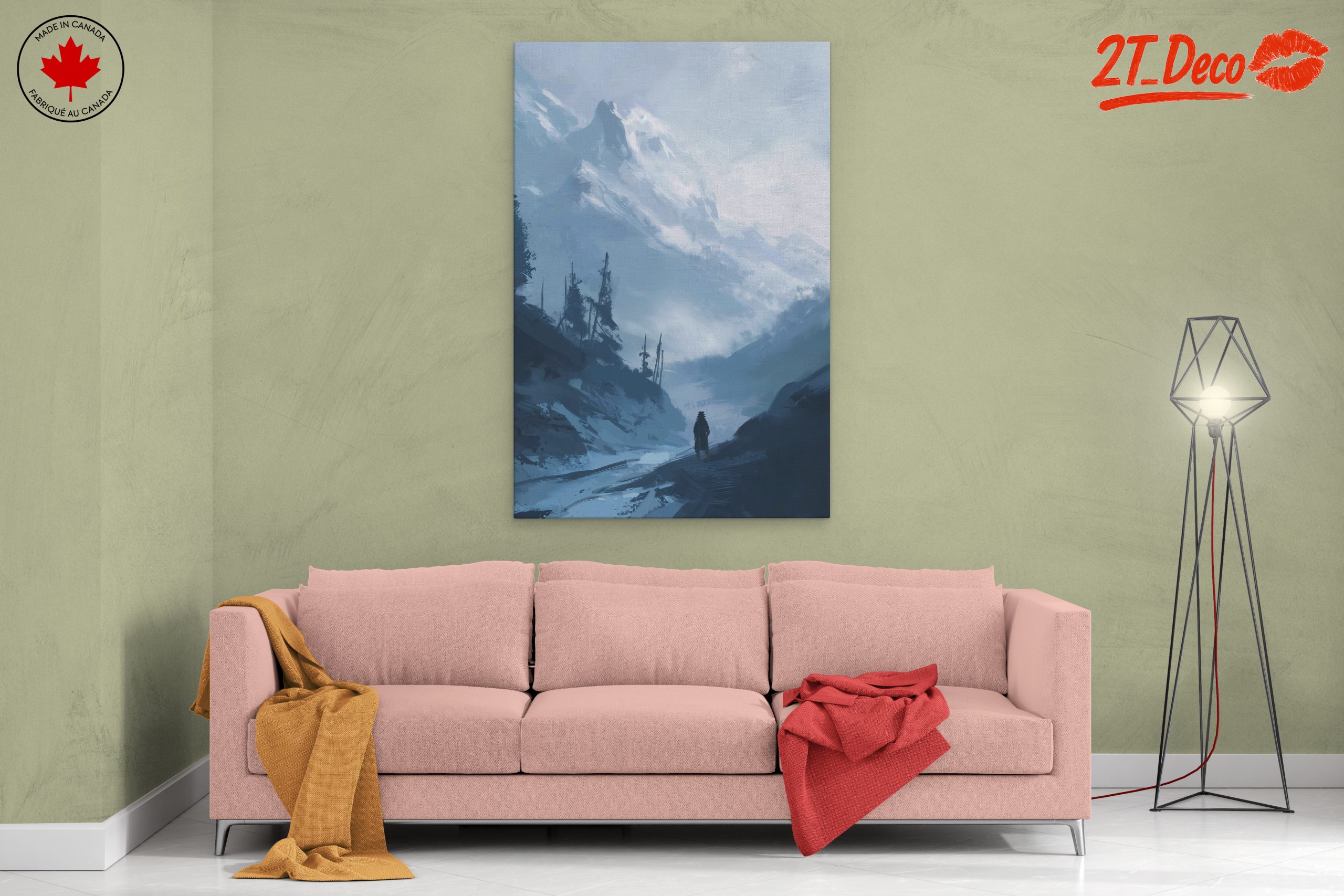 Mysterious Mountain Landscape Artwork - Image 2