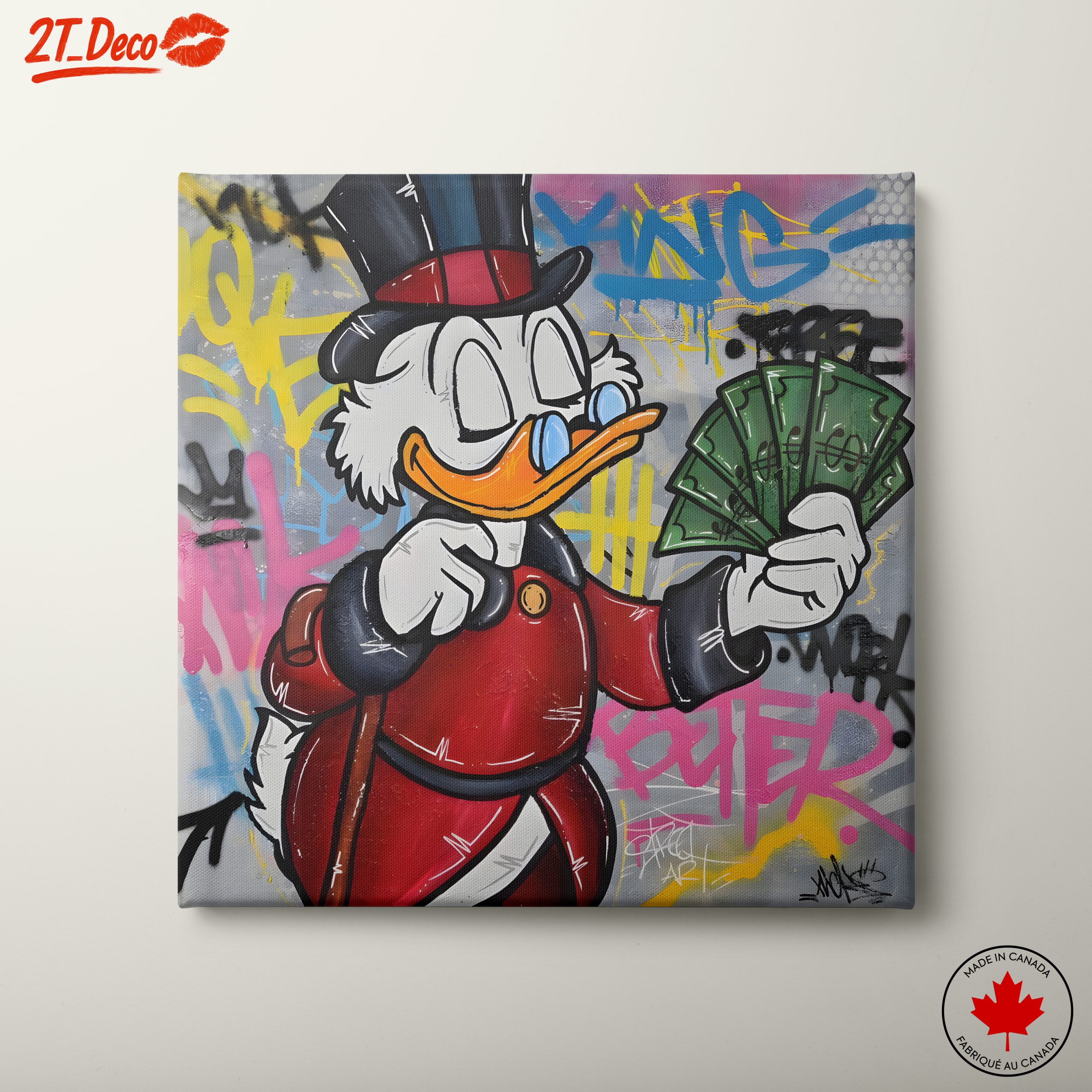 Stylized Scrooge McDuck in Urban Art