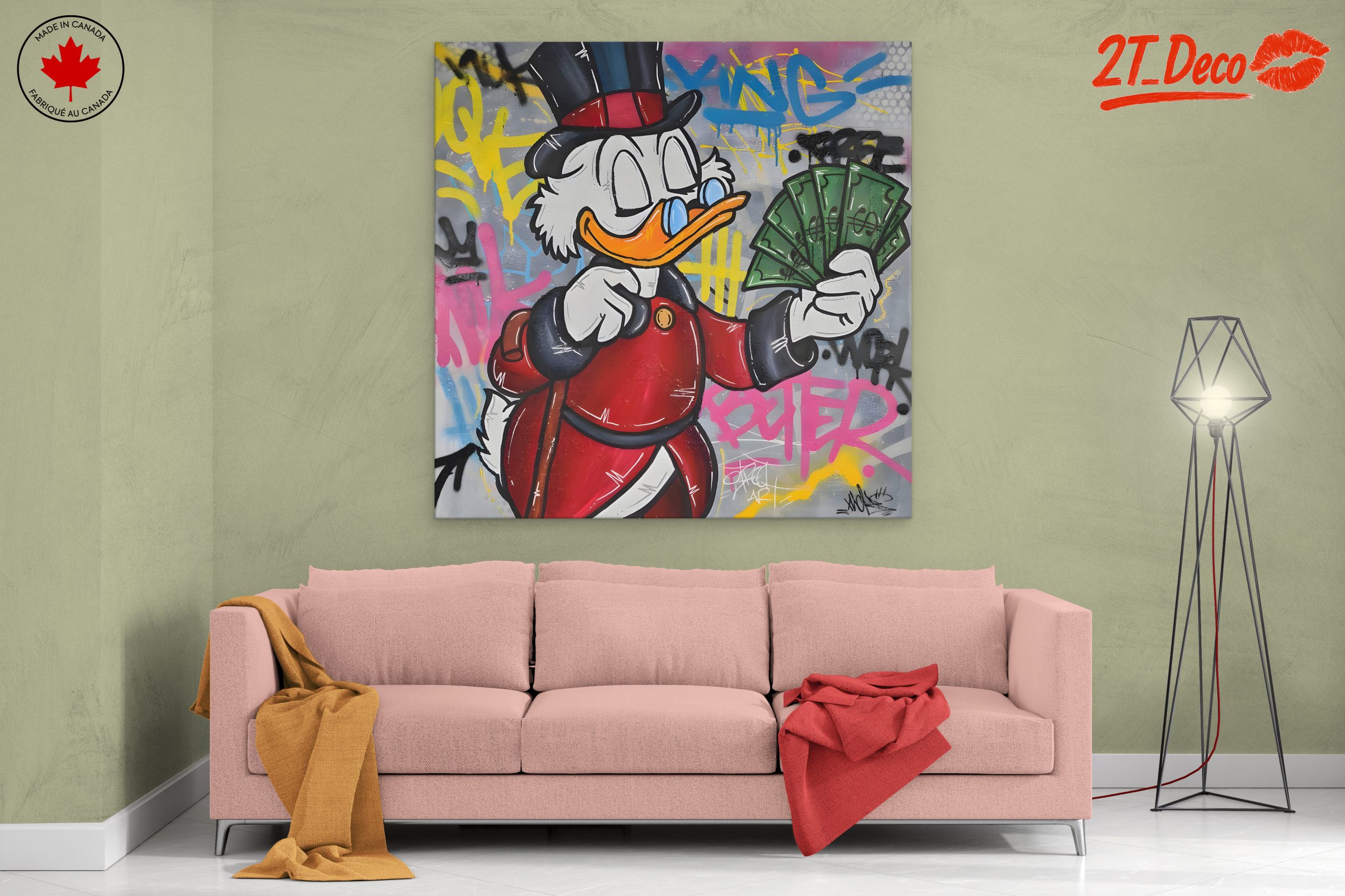 Stylized Scrooge McDuck in Urban Art - Image 2