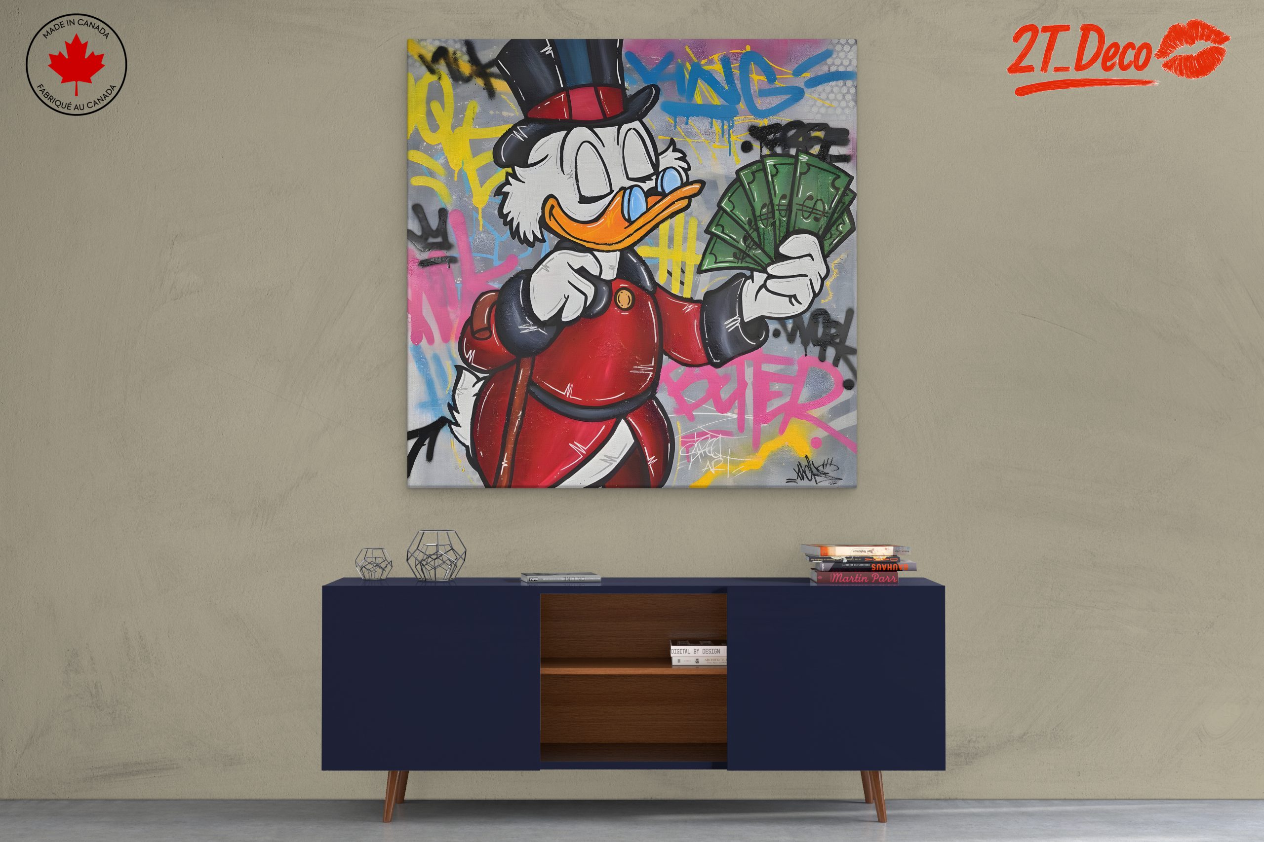 Stylized Scrooge McDuck in Urban Art - Image 3